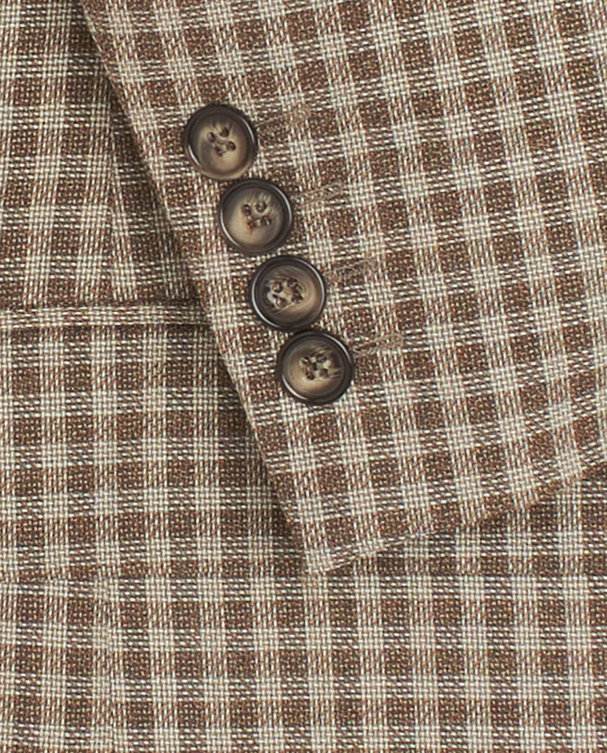 Chaqueta cuadros beige