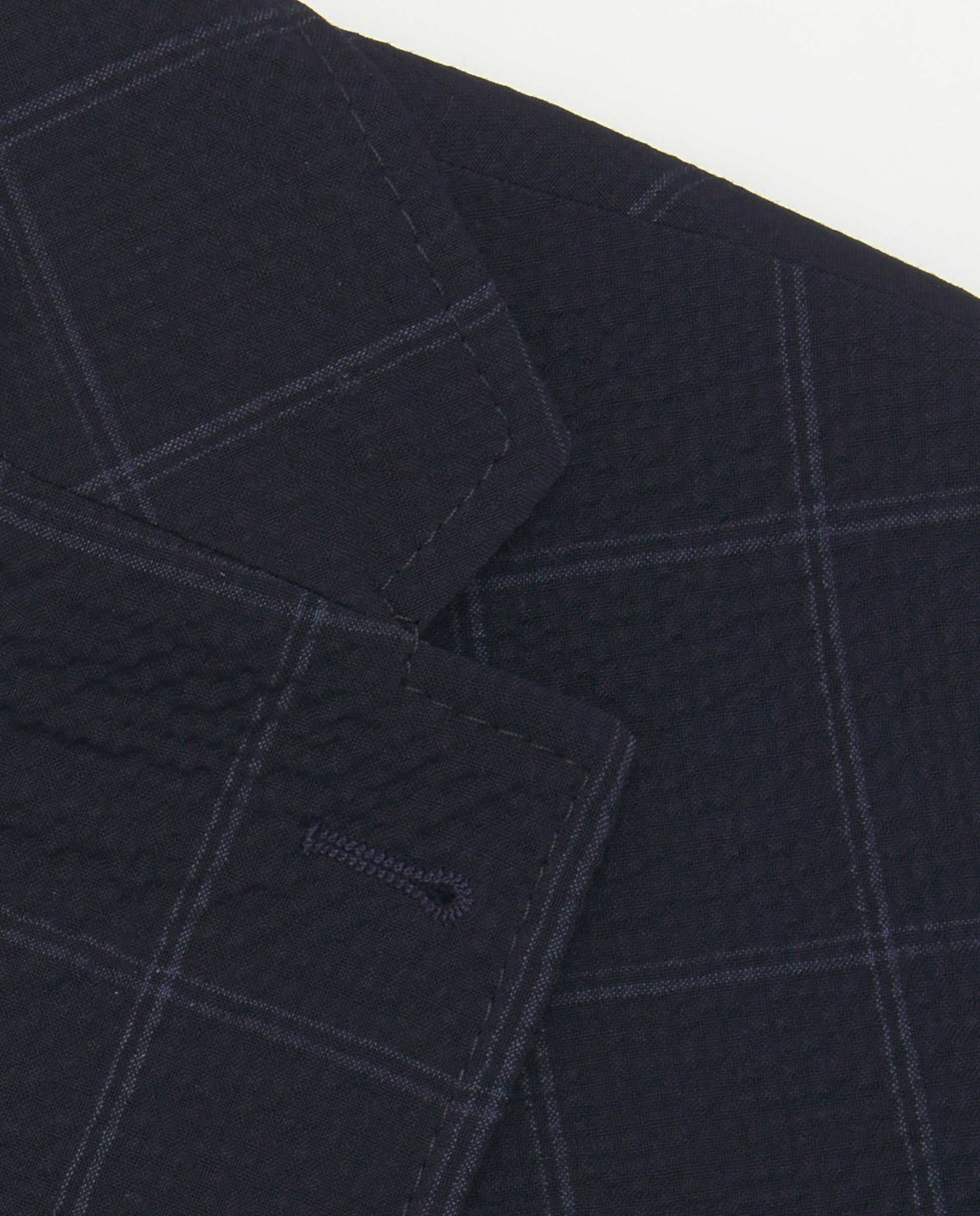 Chaqueta seersucker cuadro marino