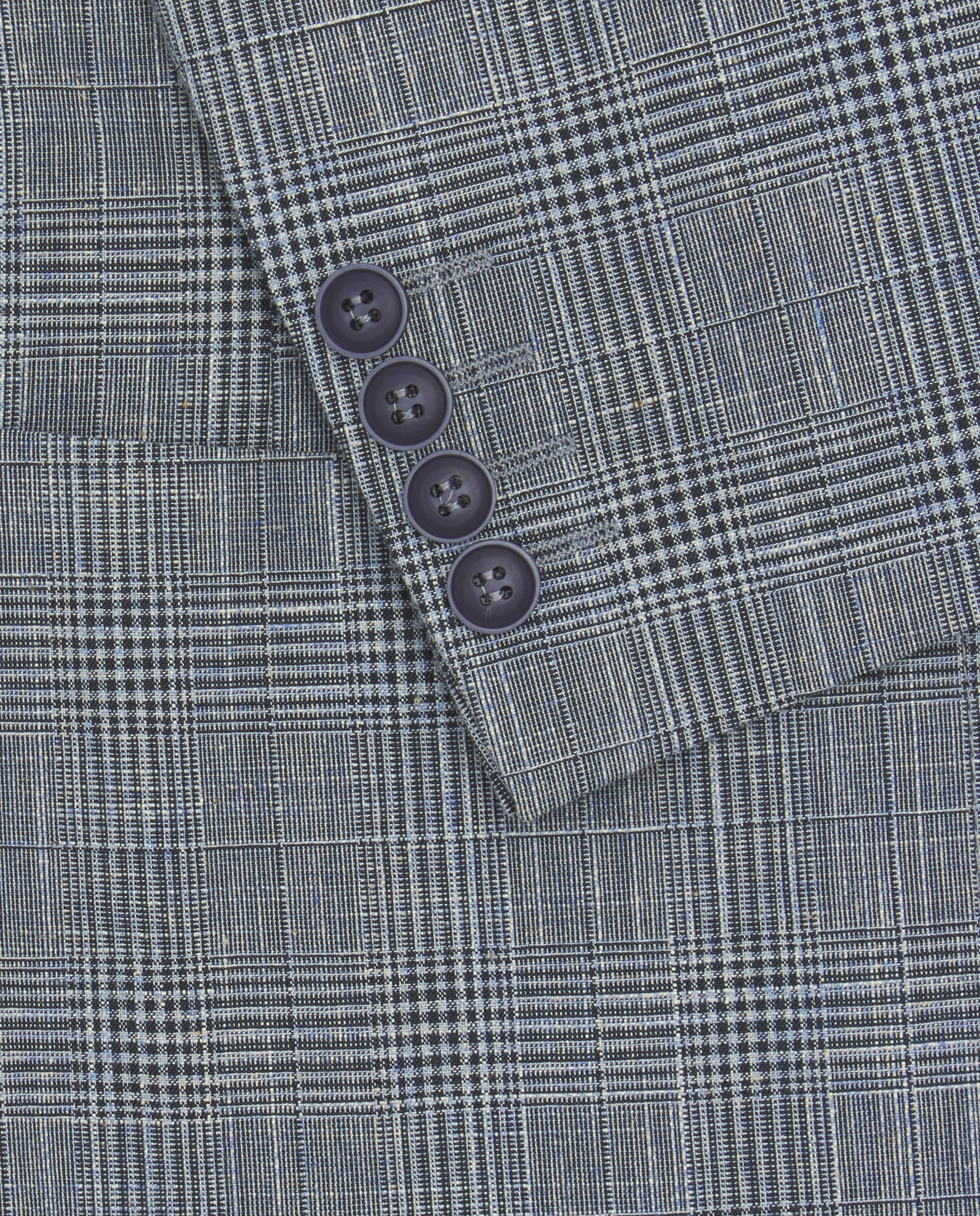 Chaqueta cuadro de Gales azul