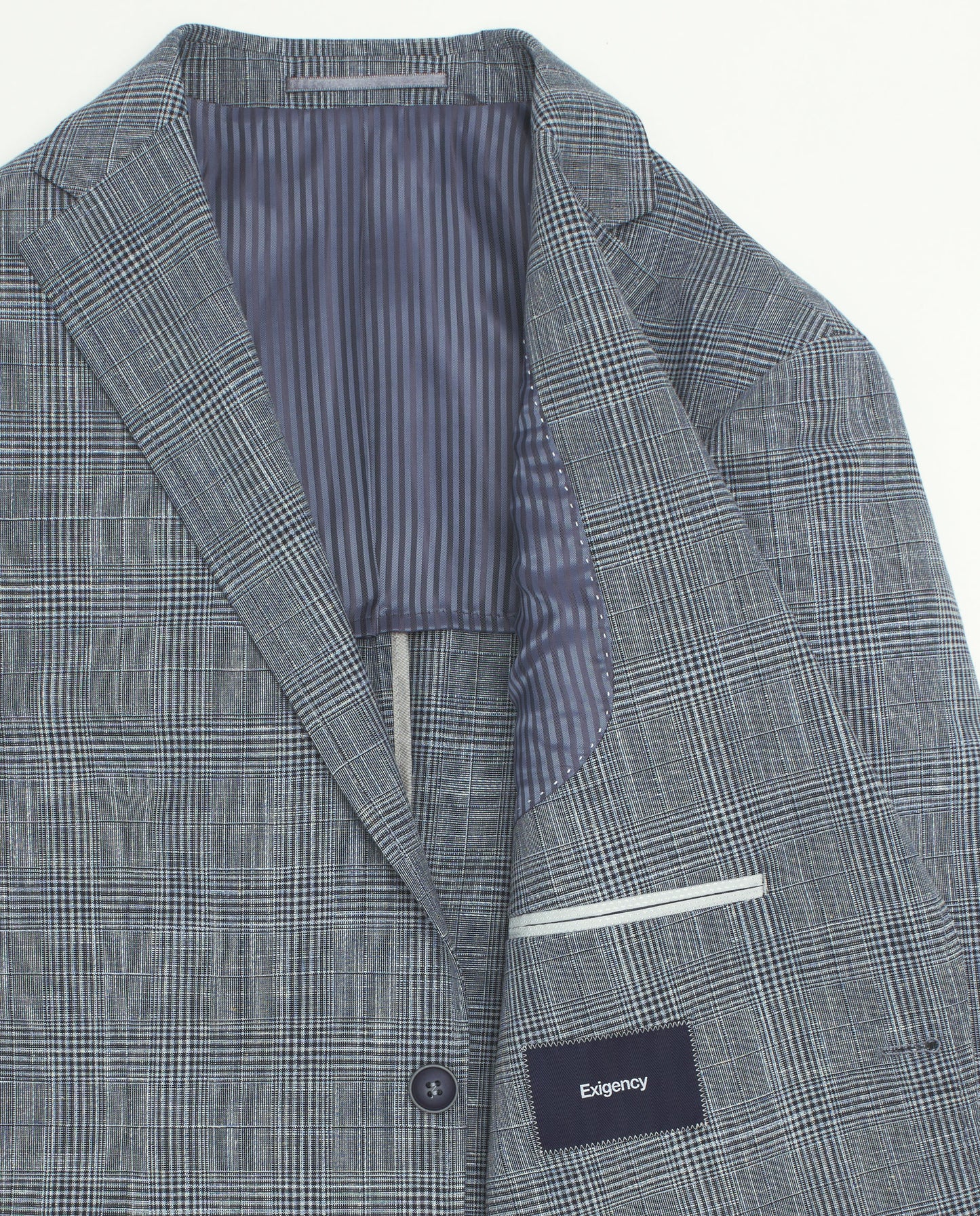 Chaqueta cuadro de Gales azul