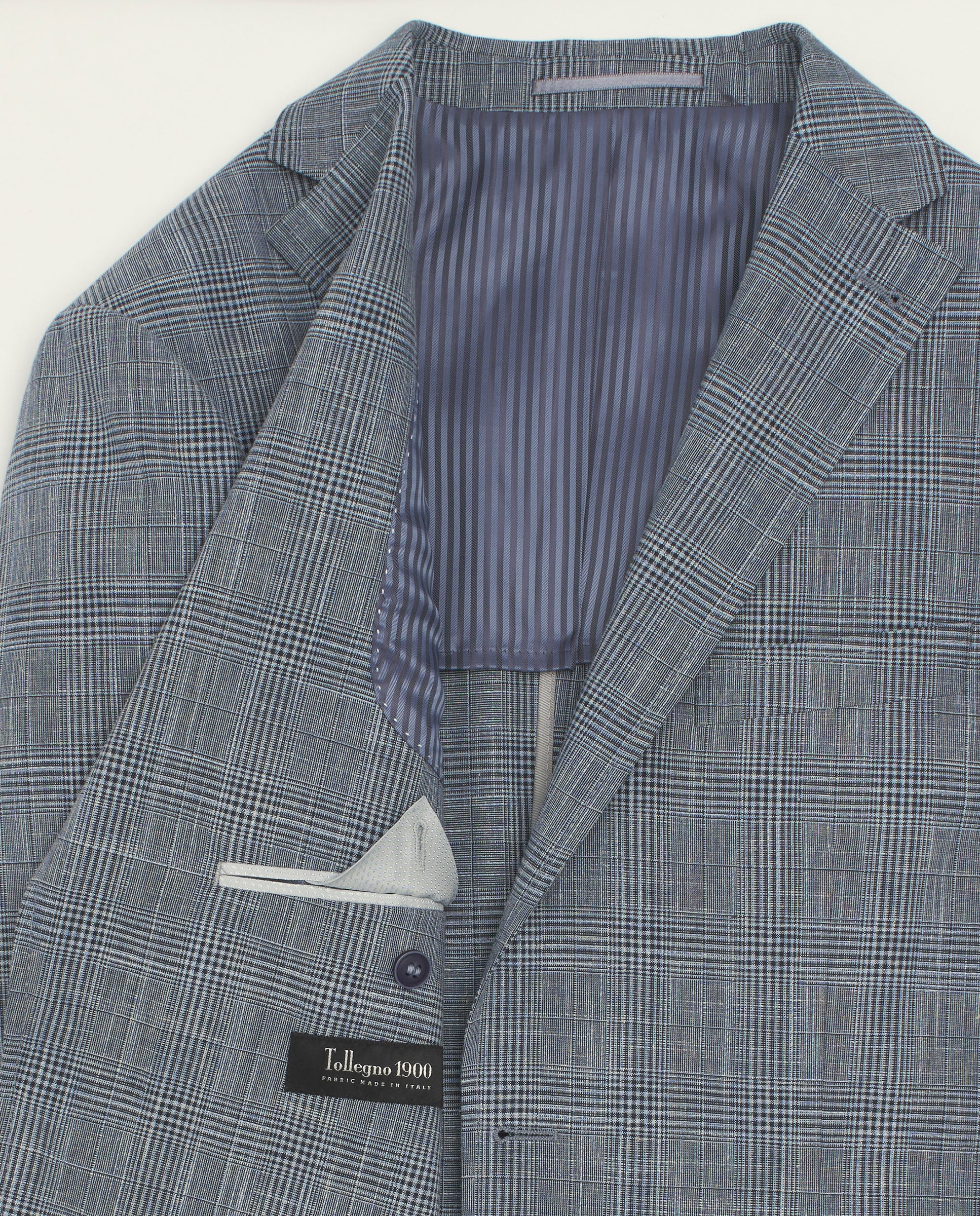 Chaqueta cuadro de Gales azul