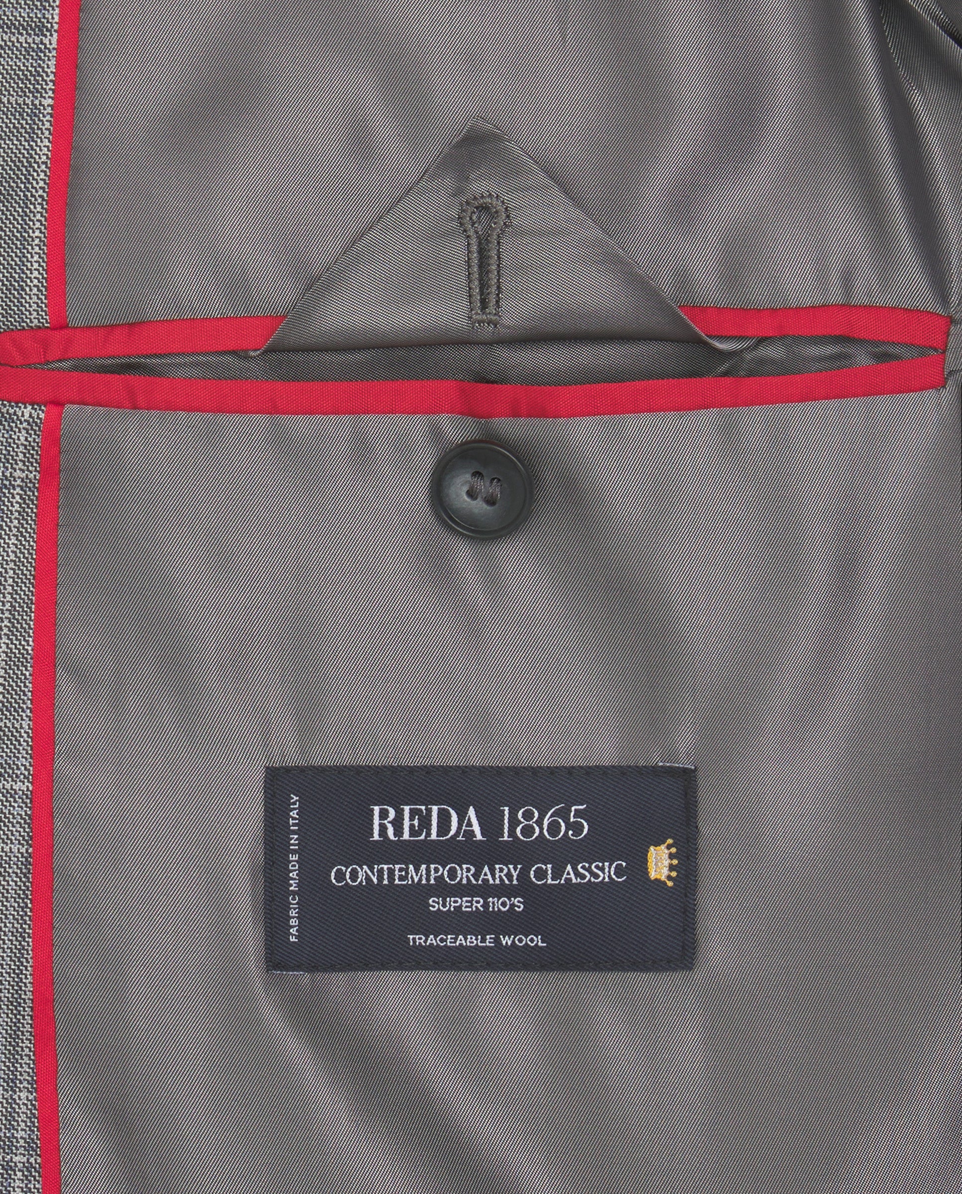 Traje lana cuadro gris