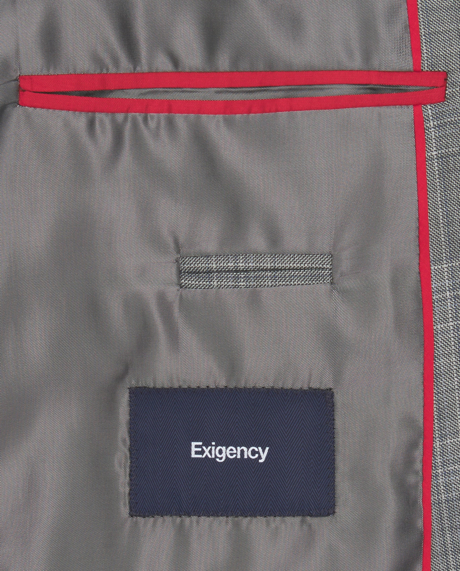 Traje lana cuadro gris