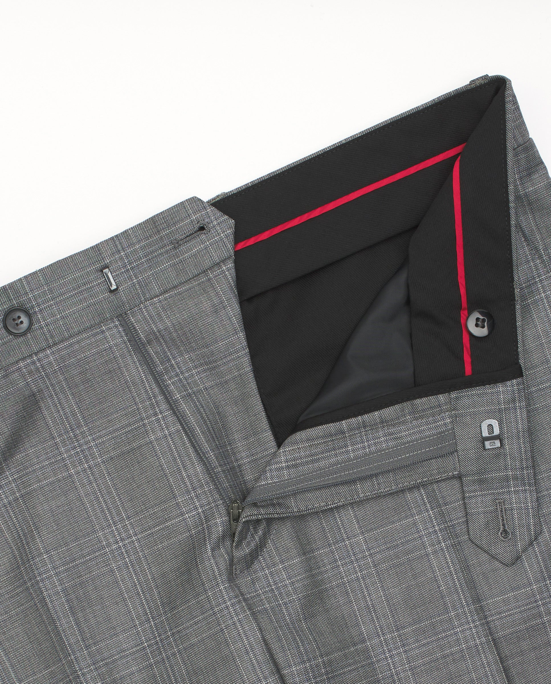 Traje lana cuadro gris