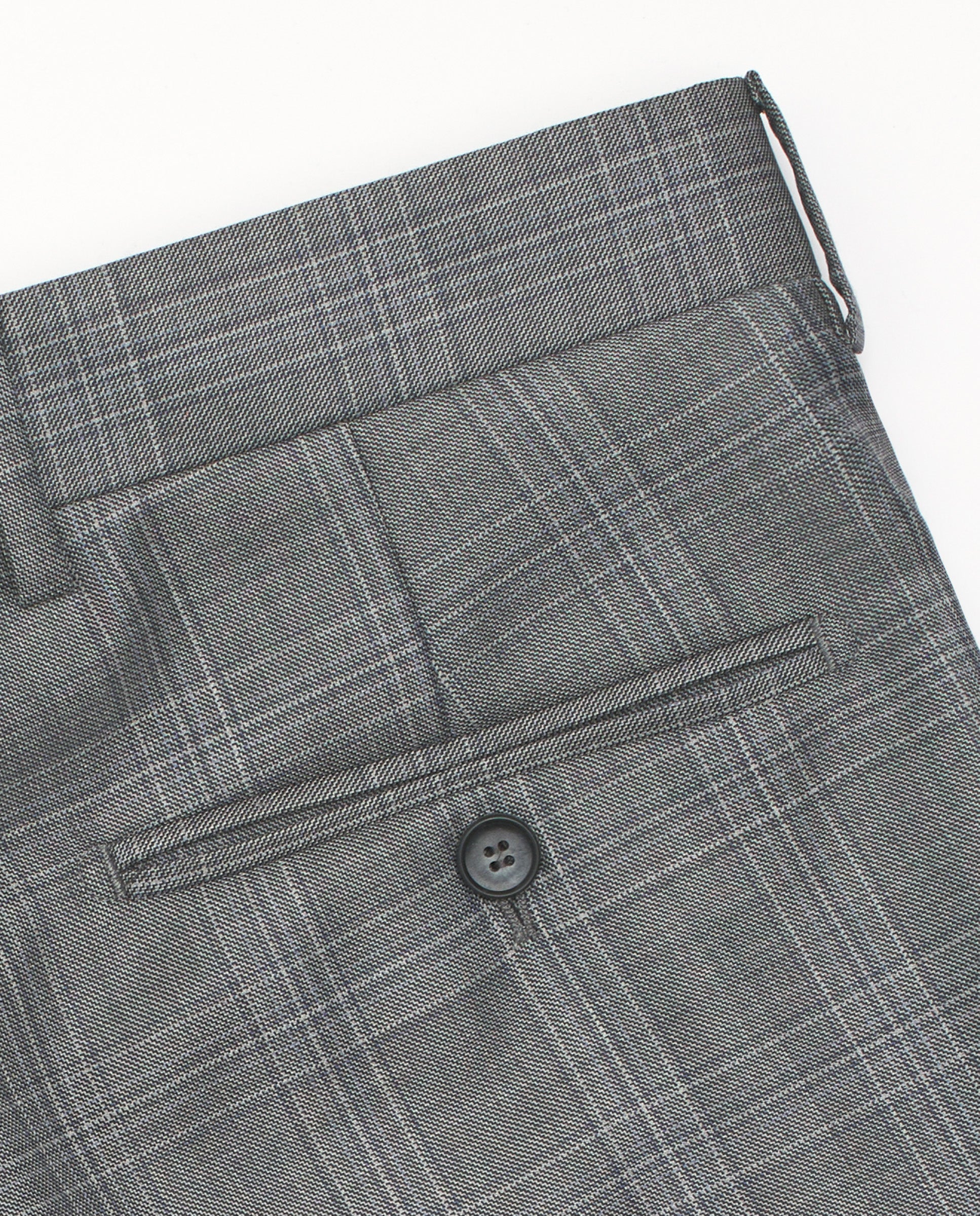 Traje lana cuadro gris