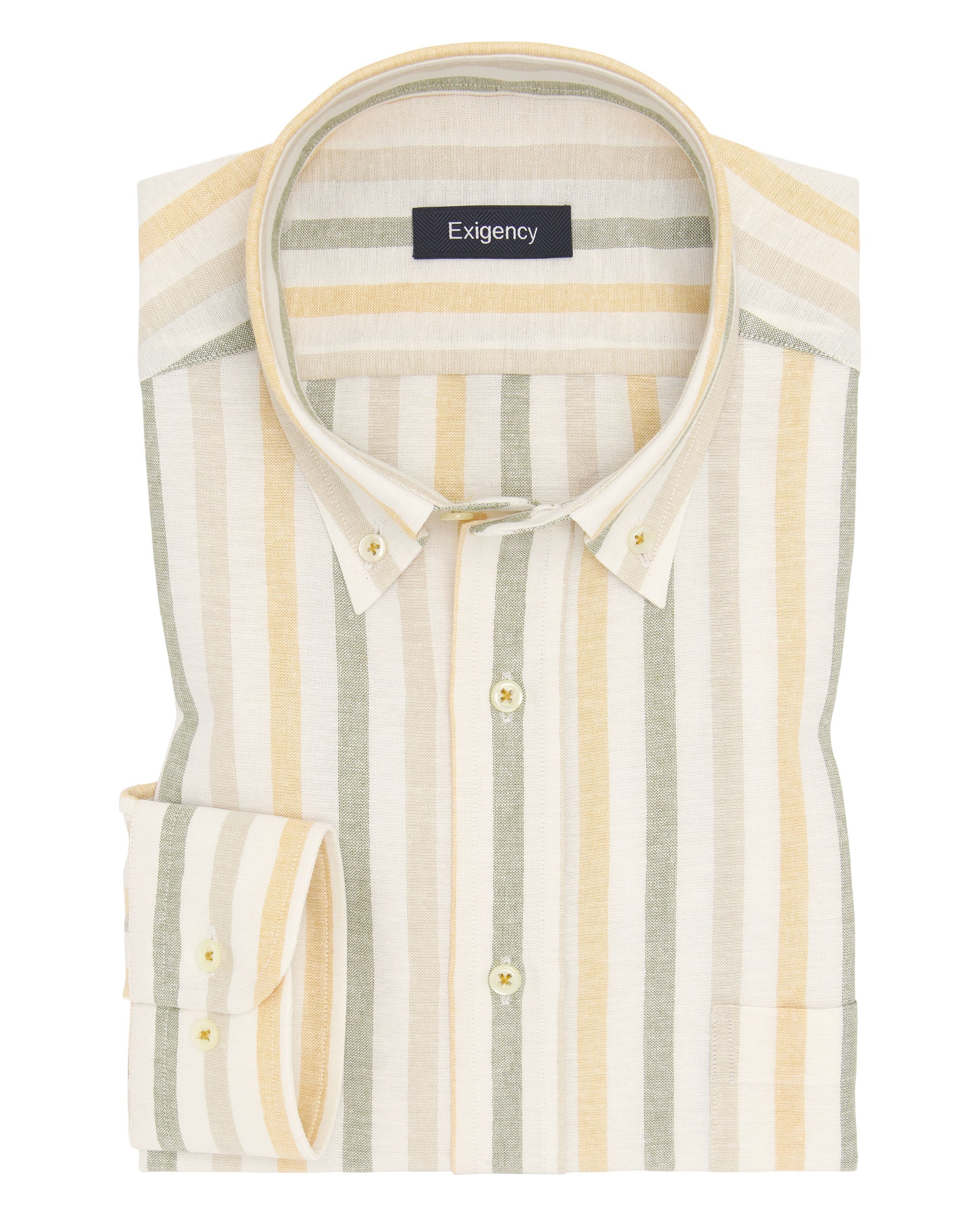 Camisa sport rayas ocre