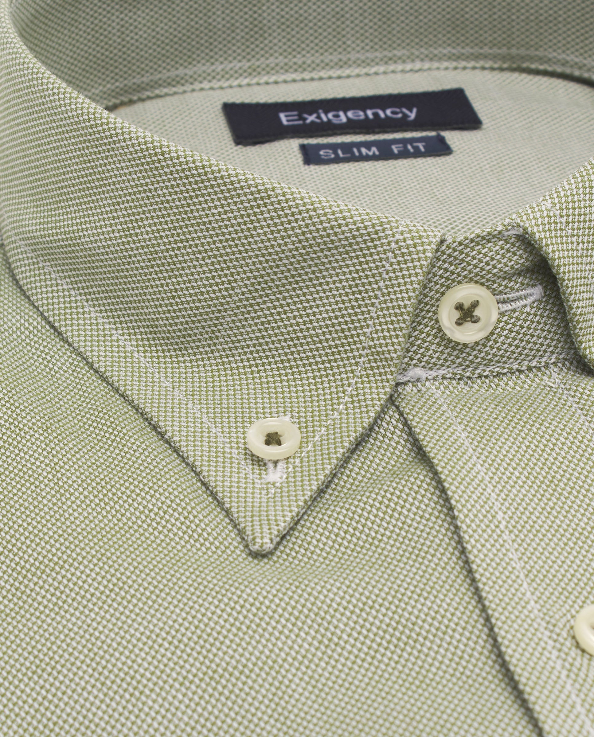 Camisa sport microestructura verde