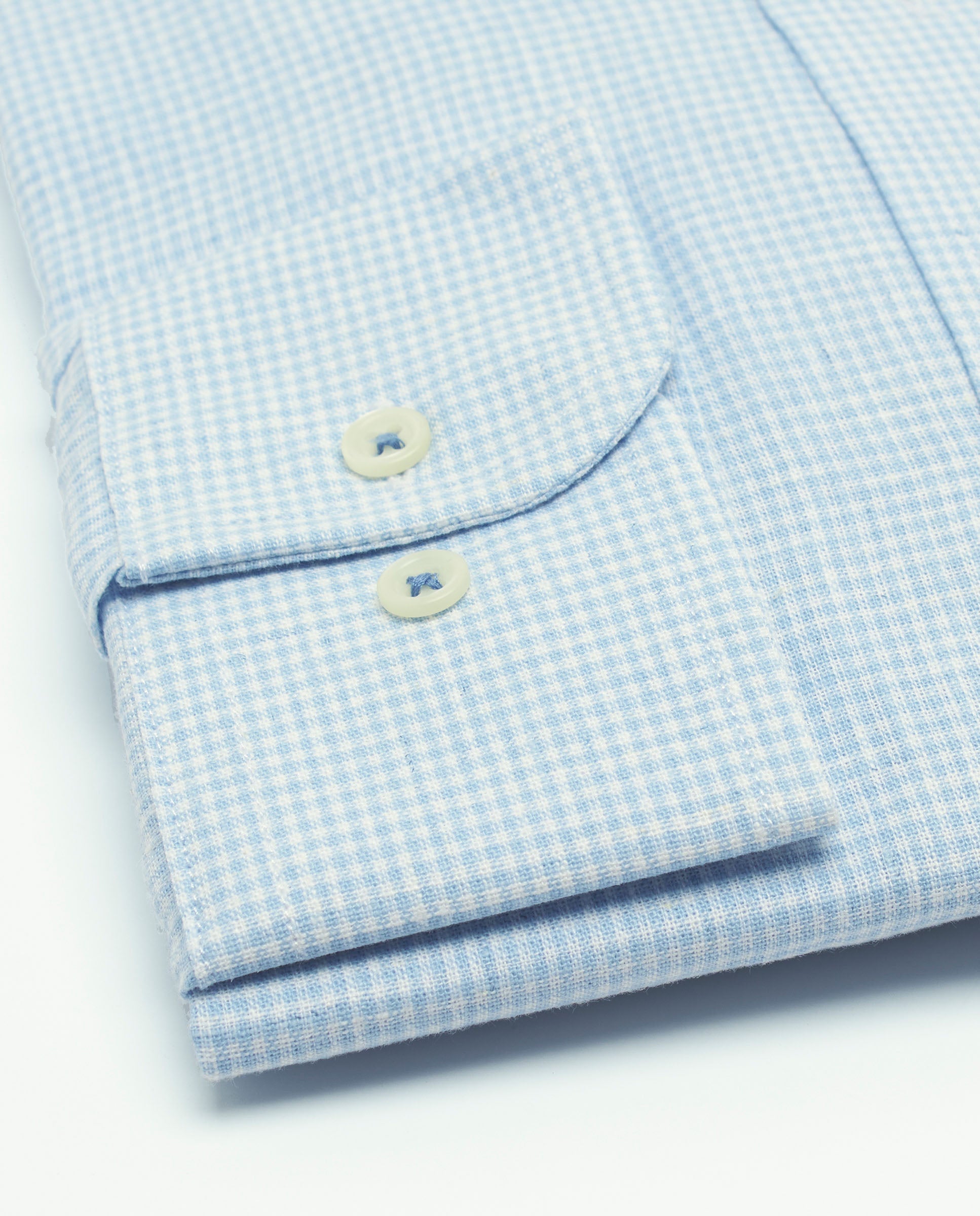 Camisa sport microestampada celeste