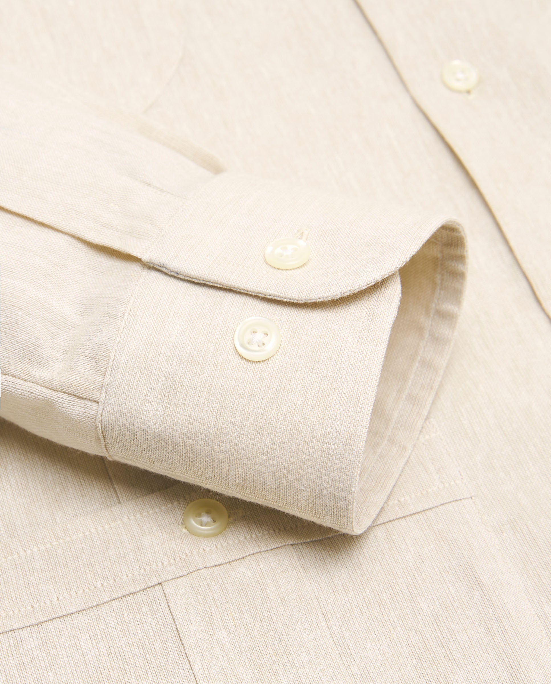 Guayabera manga larga beige