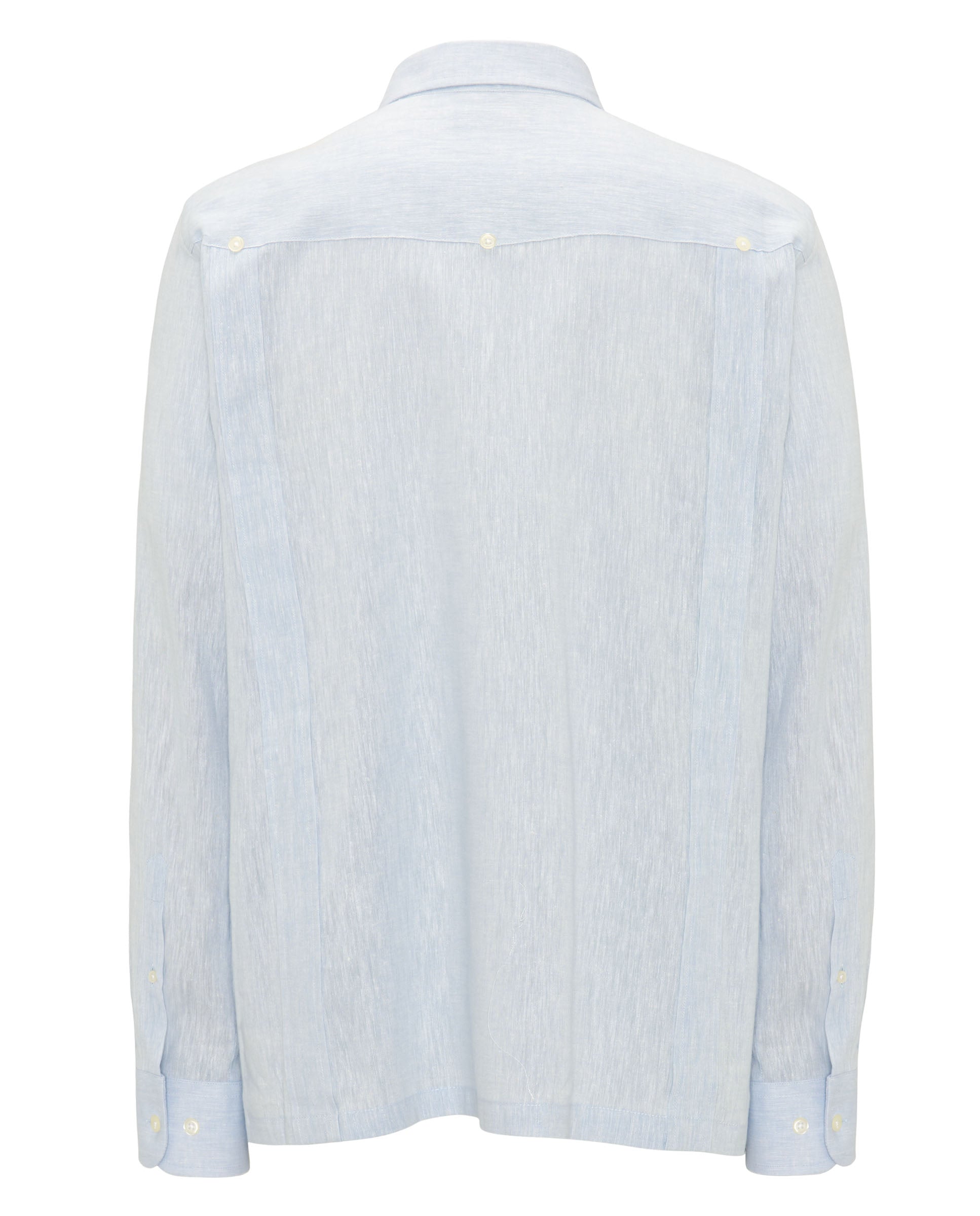 Guayabera manga larga celeste