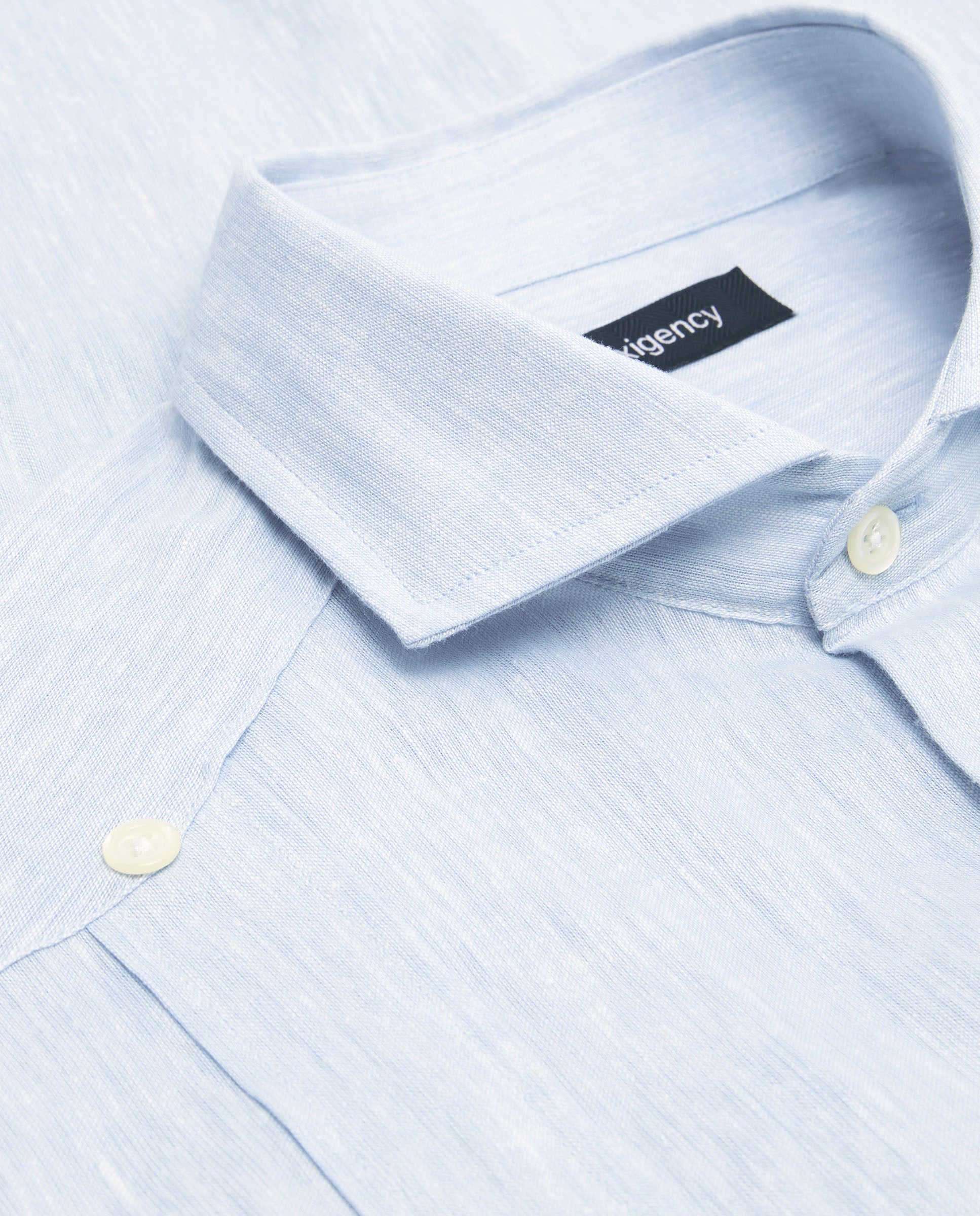 Guayabera manga larga celeste