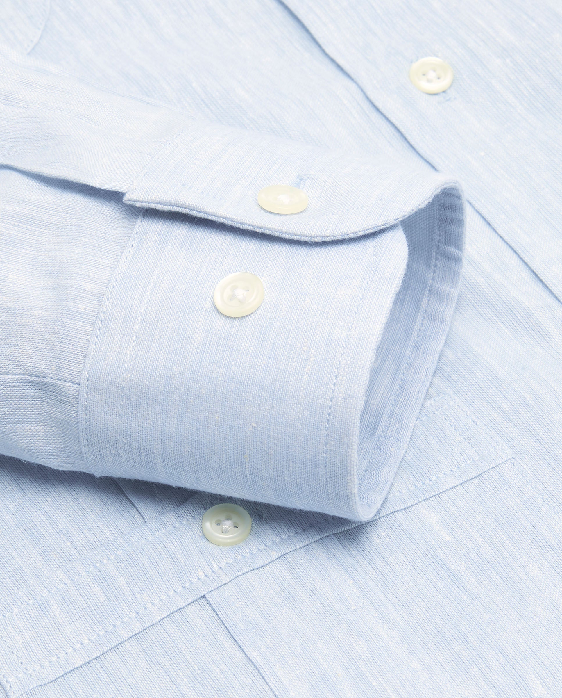 Guayabera manga larga celeste