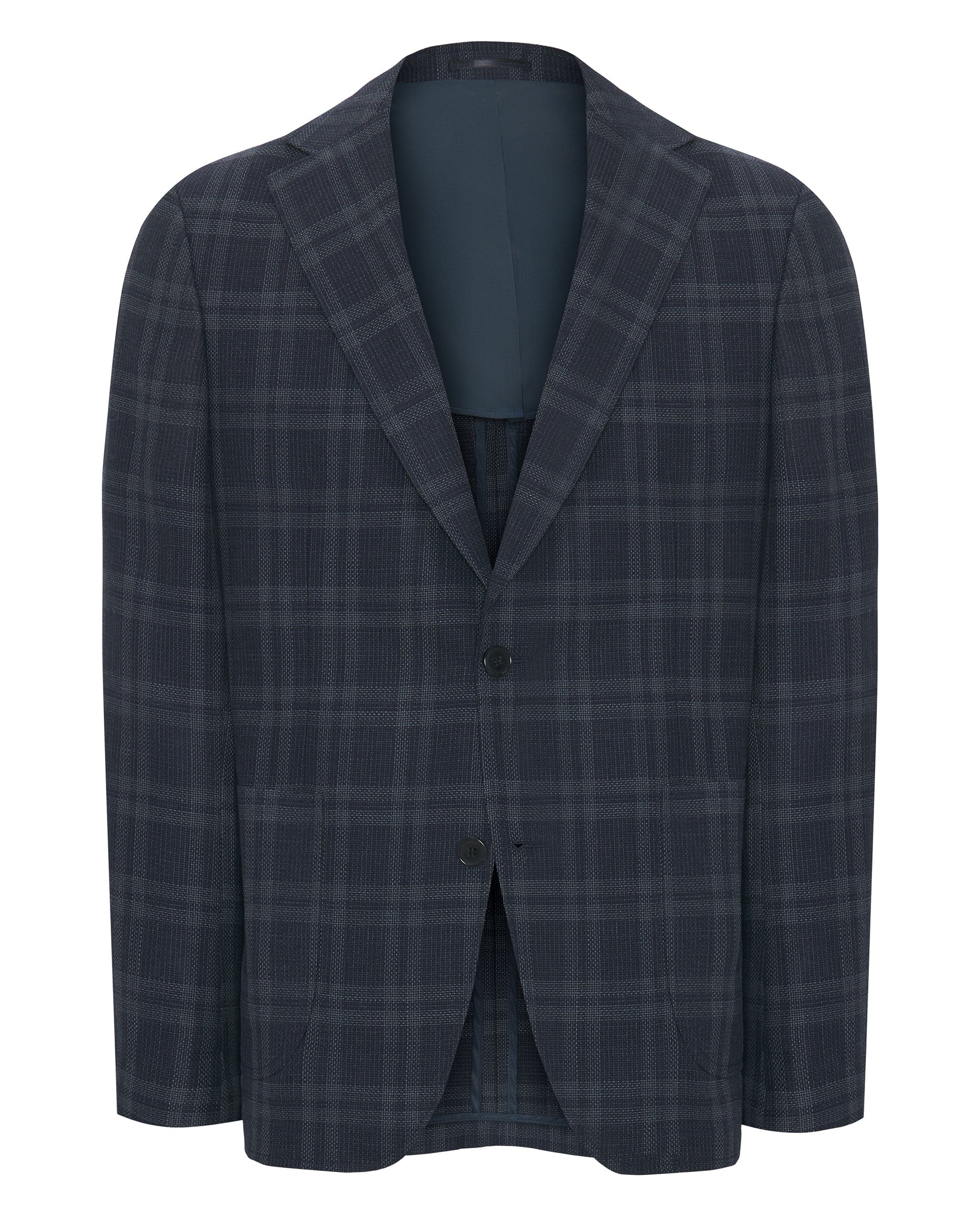 Chaqueta cuadros azul