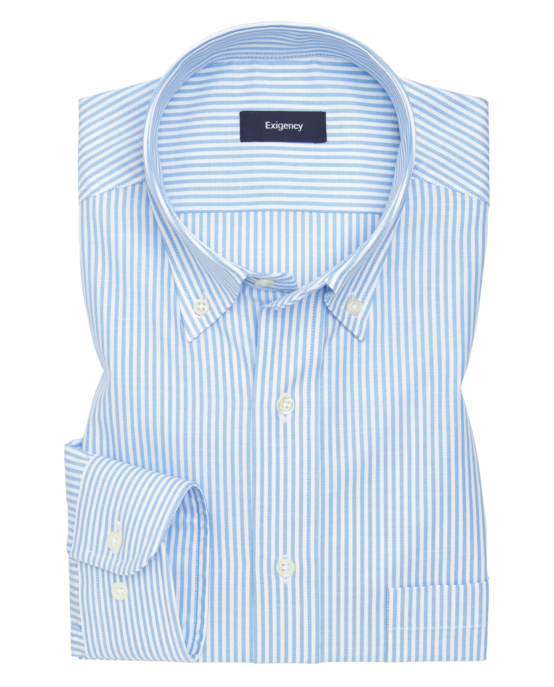 Camisa sport Oxford rayas azul