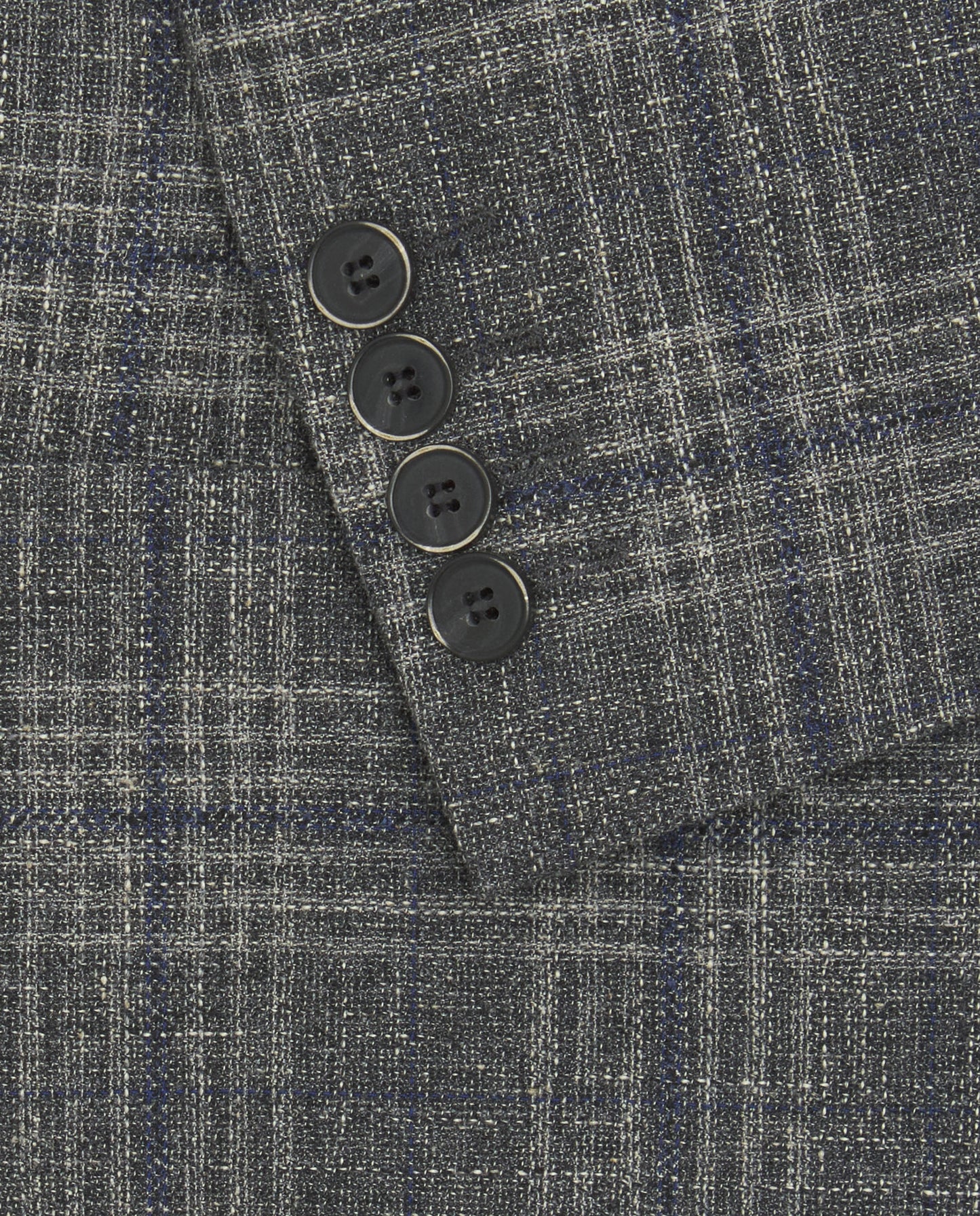 Chaqueta cuadros gris y azul