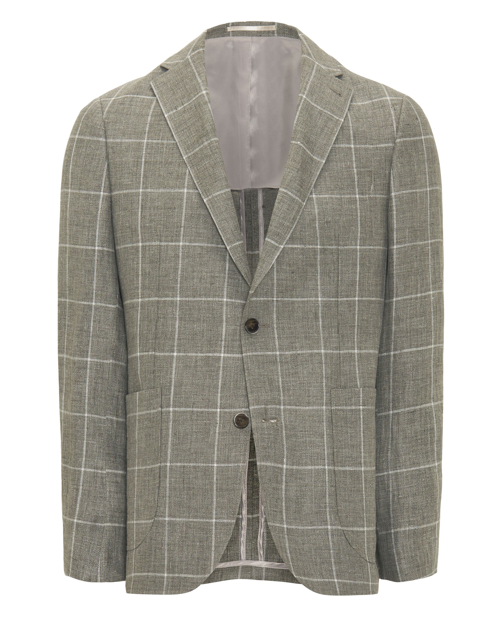 Chaqueta cuadros ventana gris