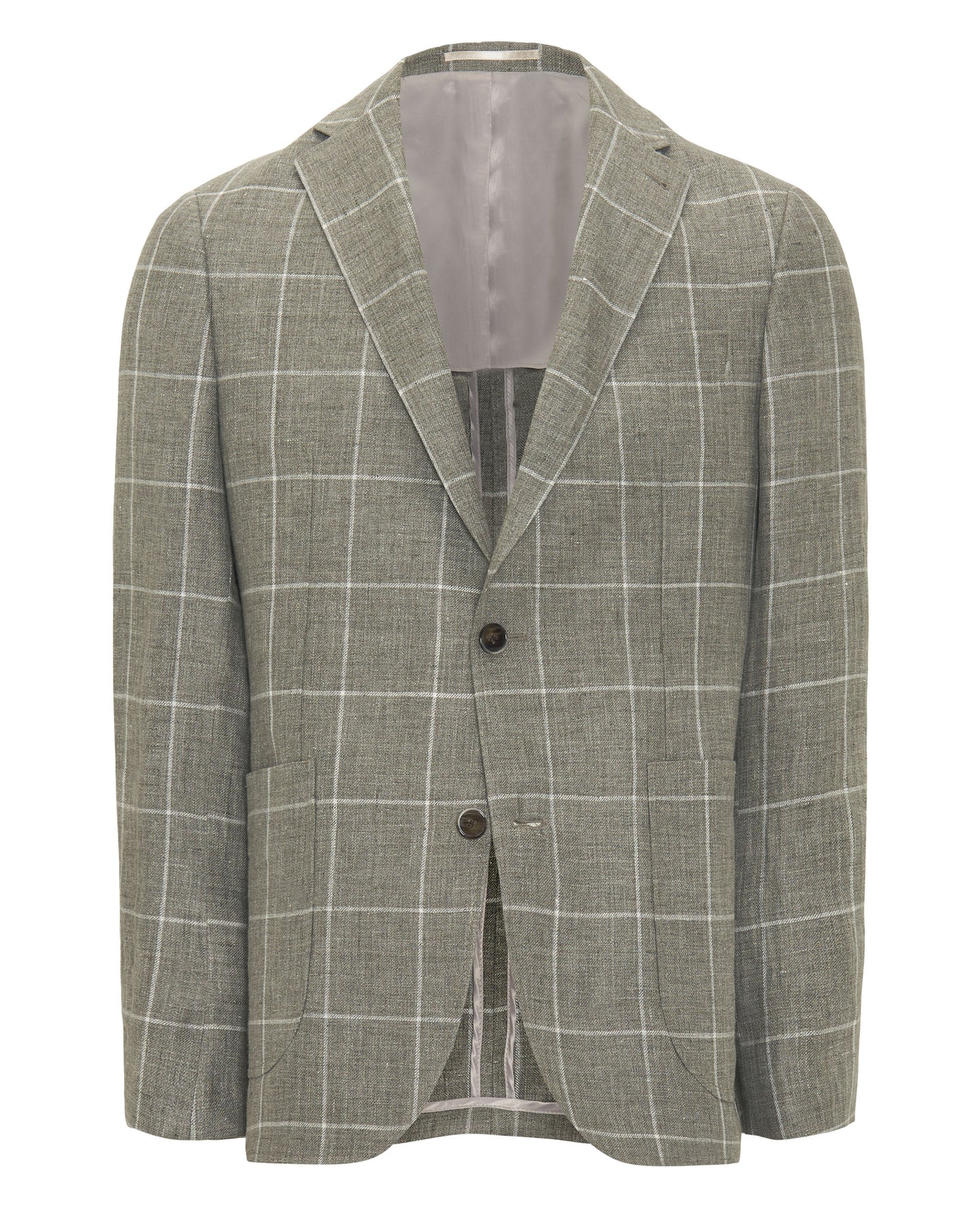 Chaqueta cuadros ventana gris
