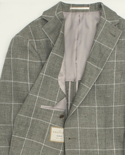 Chaqueta cuadros ventana gris