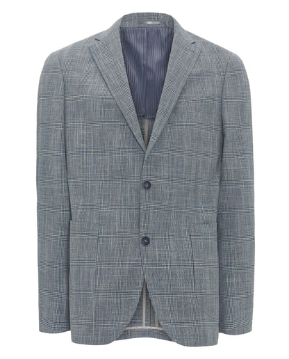 Chaqueta cuadro de Gales azul