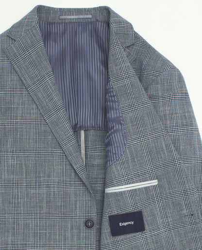 Chaqueta cuadro de Gales azul
