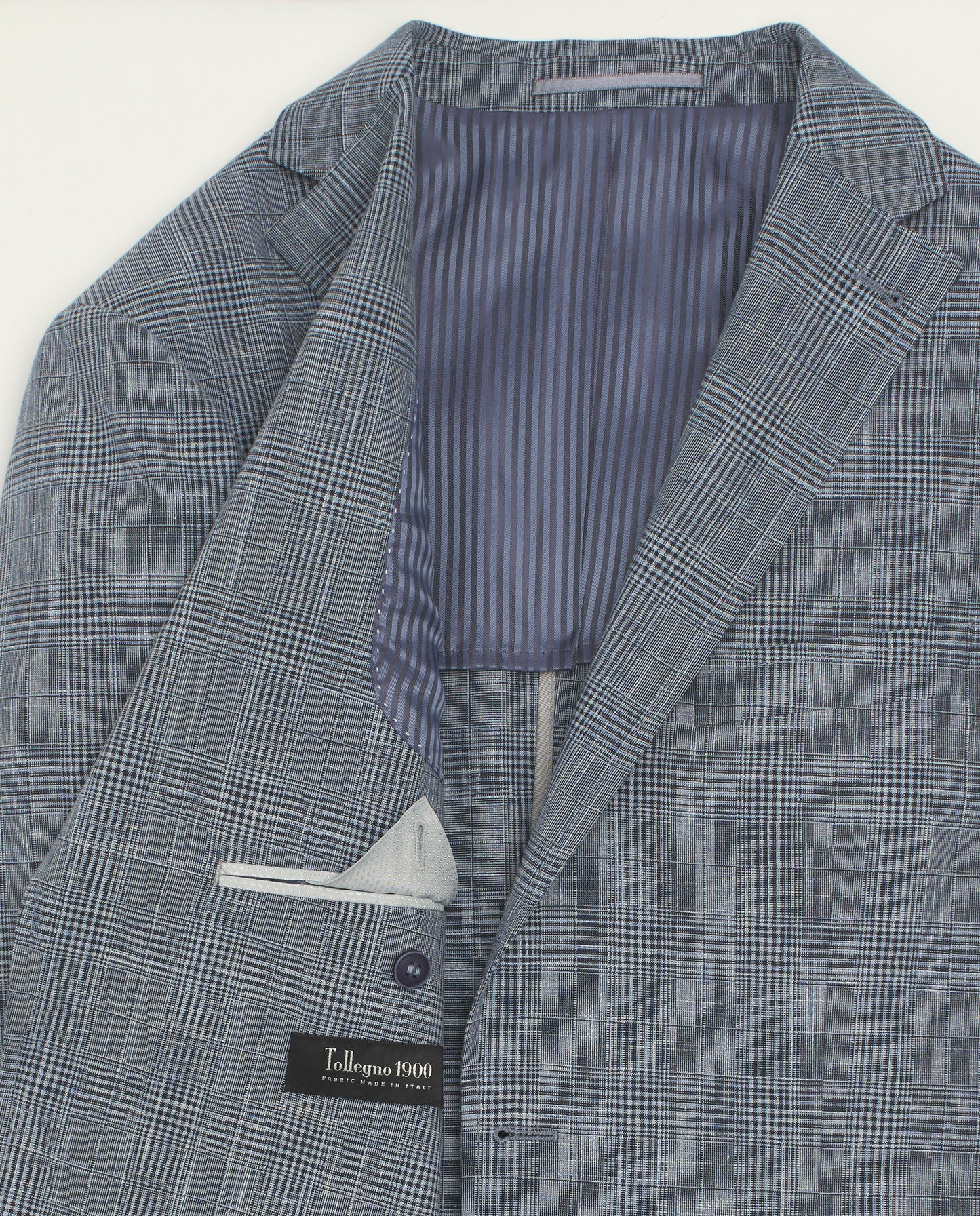 Chaqueta cuadro de Gales azul