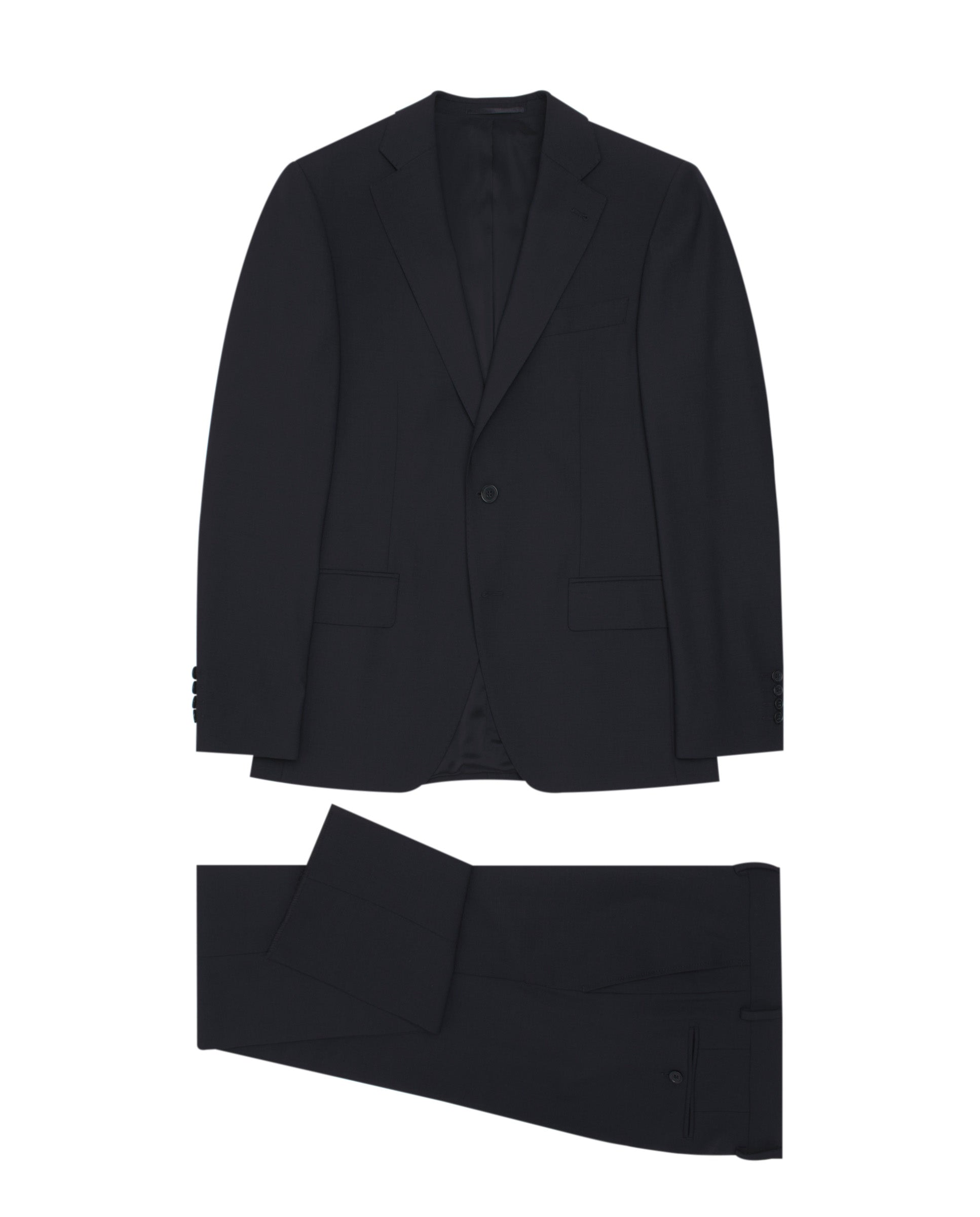 Traje lana stretch azul marino