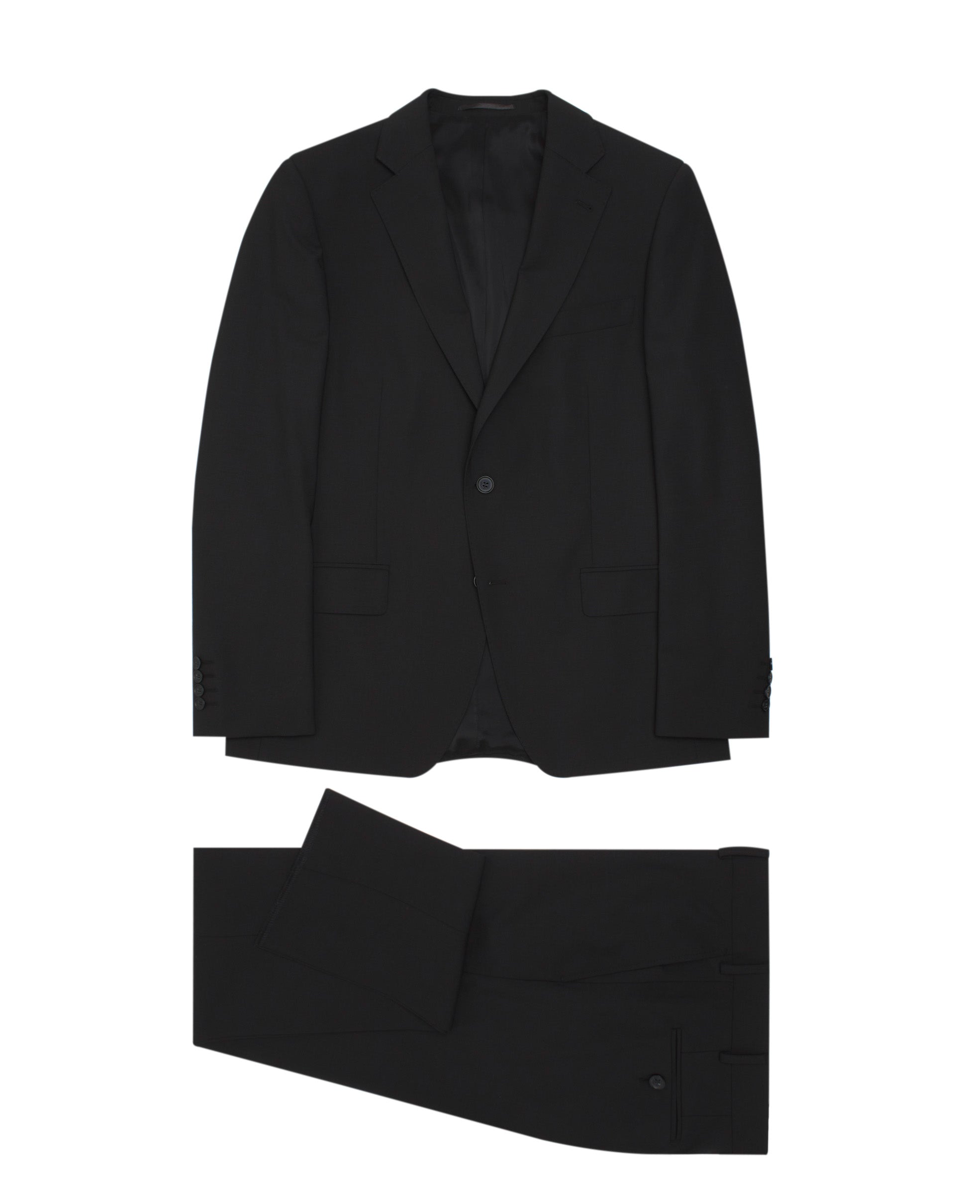 Traje lana stretch negro