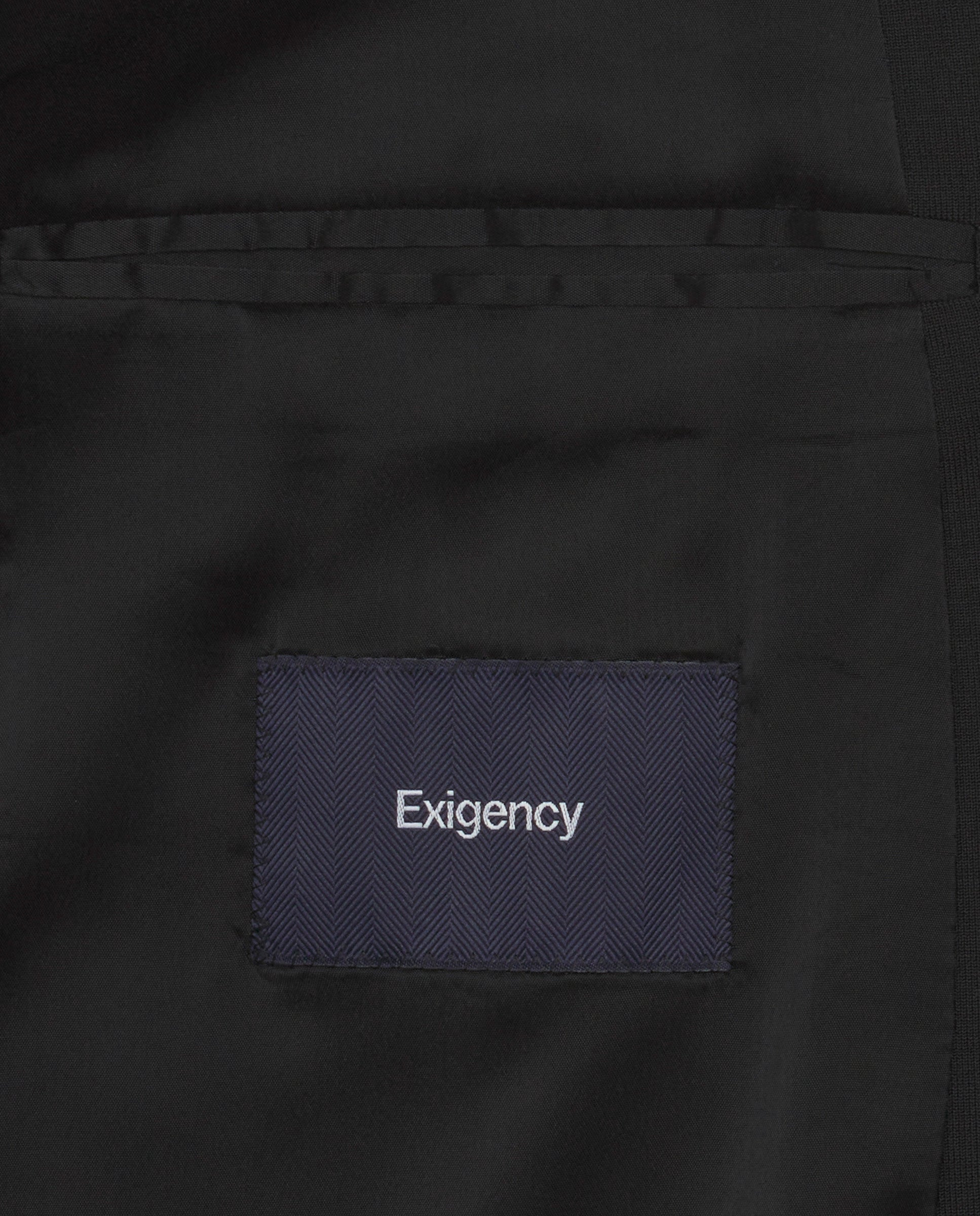 Traje lana stretch negro