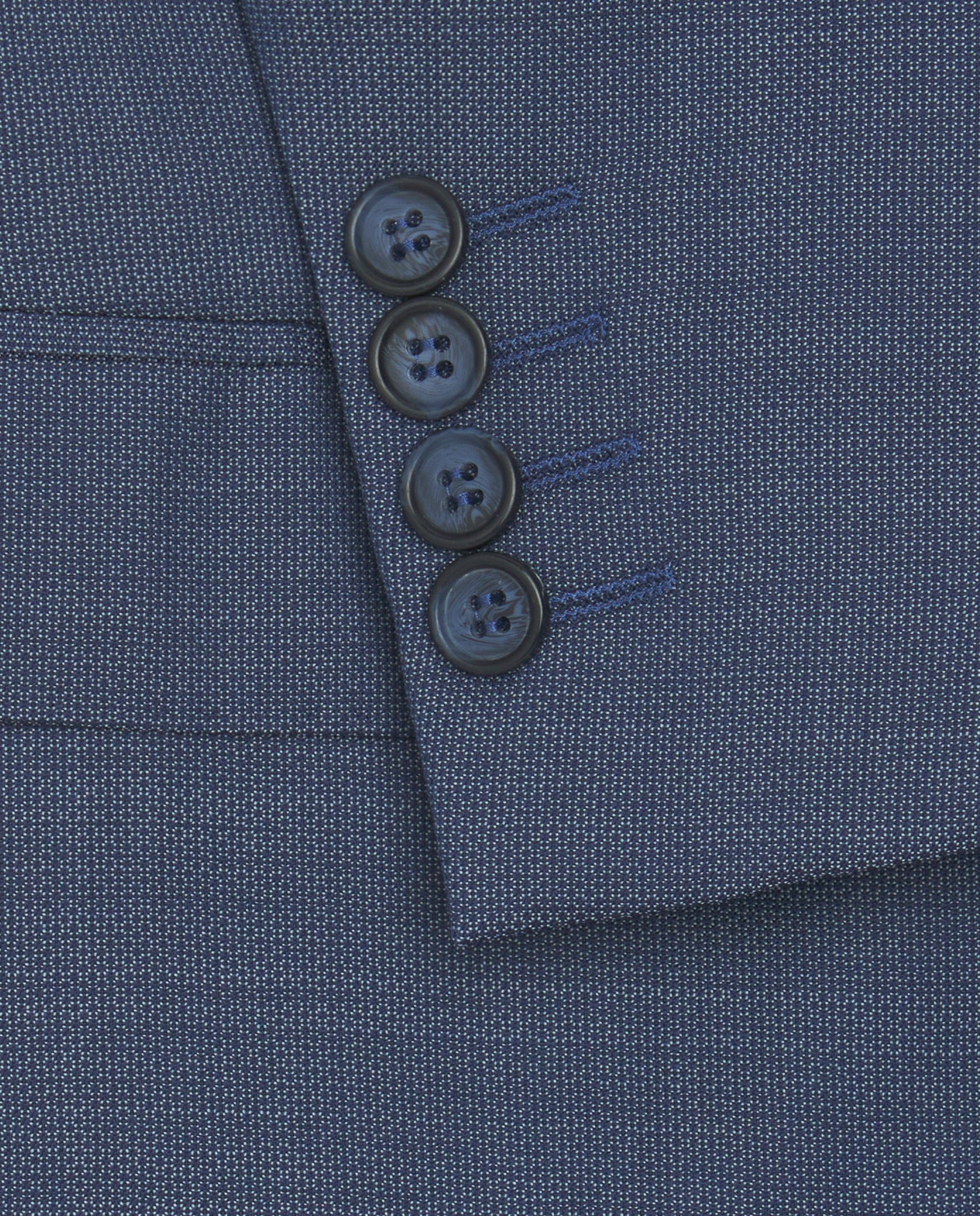 Traje microfantasía azul lana super 110´S