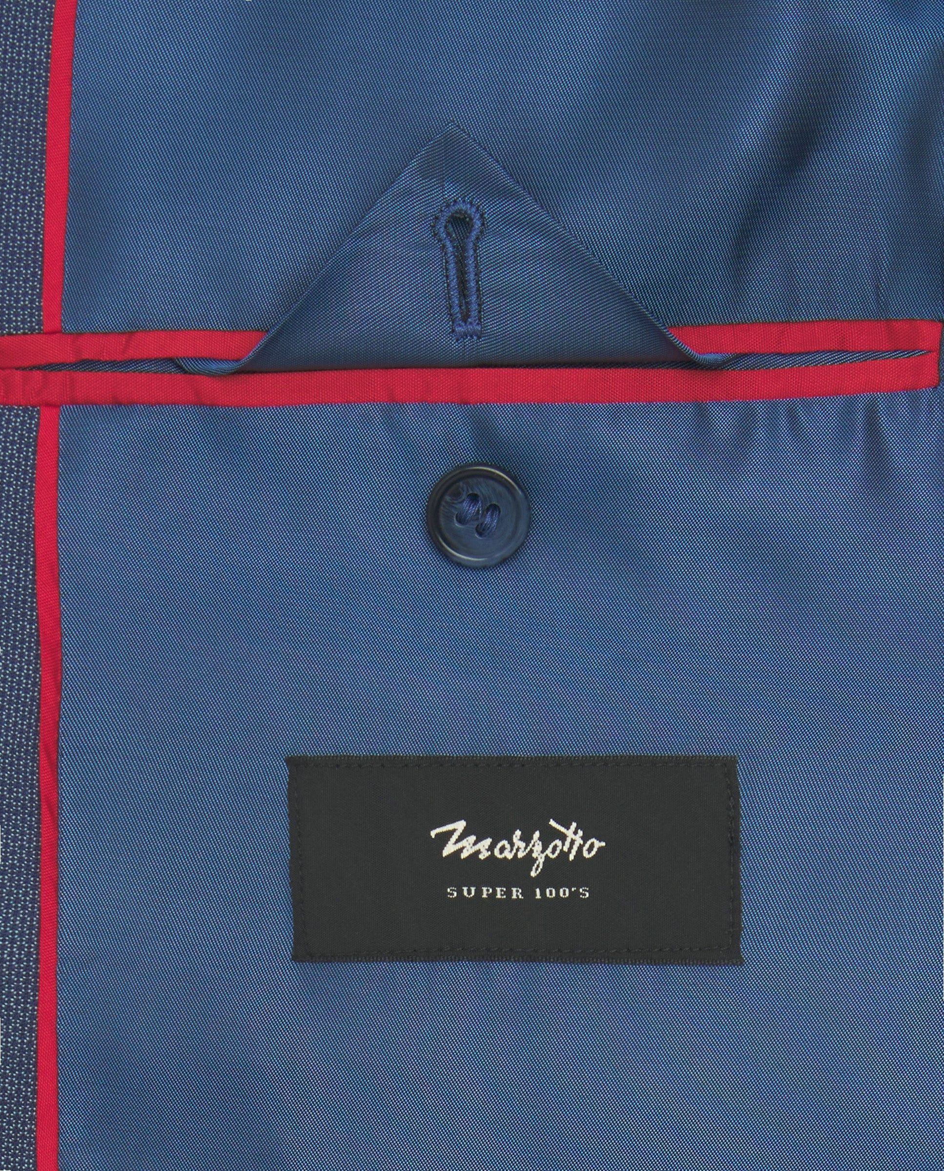 Traje microfantasía azul lana super 110´S