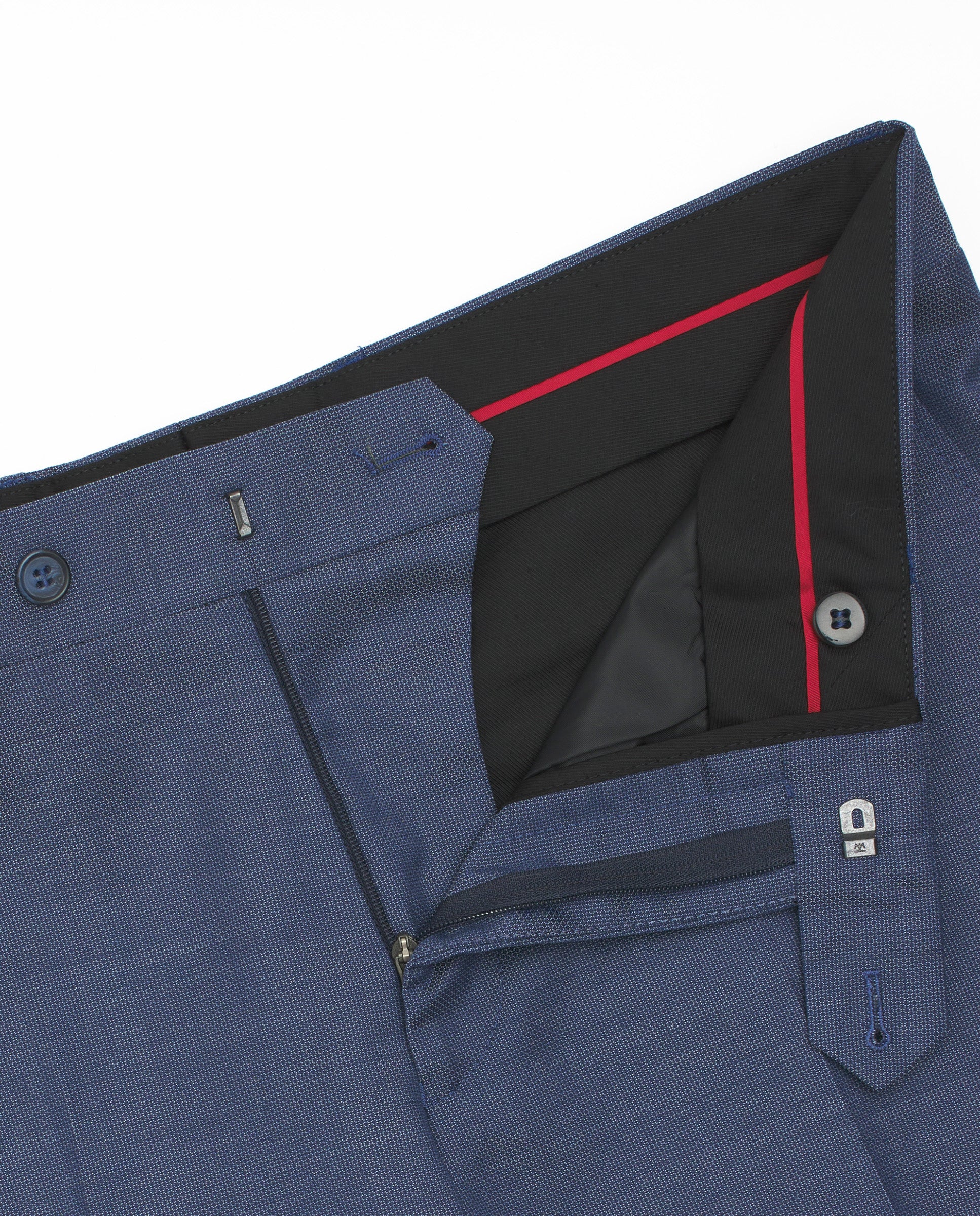 Traje microfantasía azul lana super 110´S