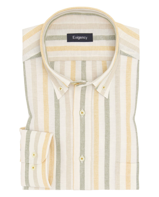 Camisa sport rayas ocre