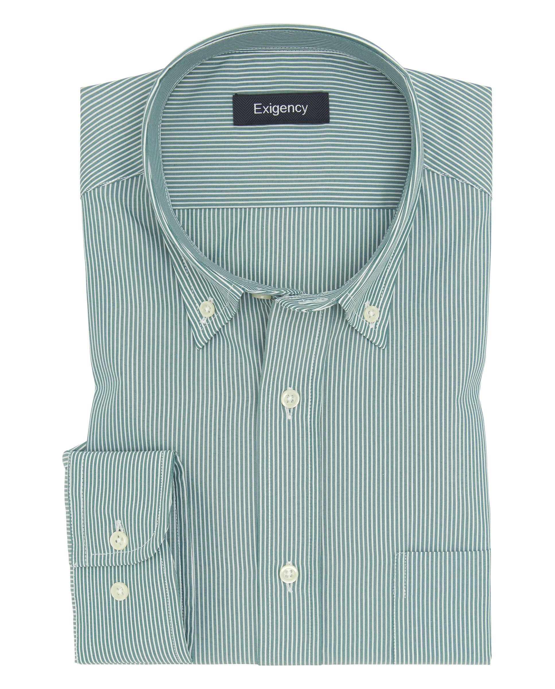 Camisa sport rayas verde
