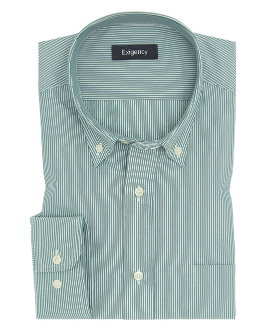 Camisa sport rayas verde