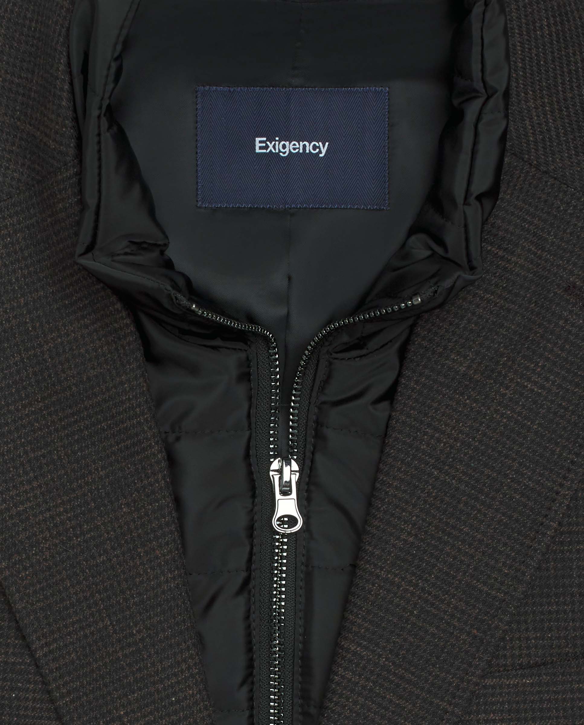 Chaqueta microfantasía marrón