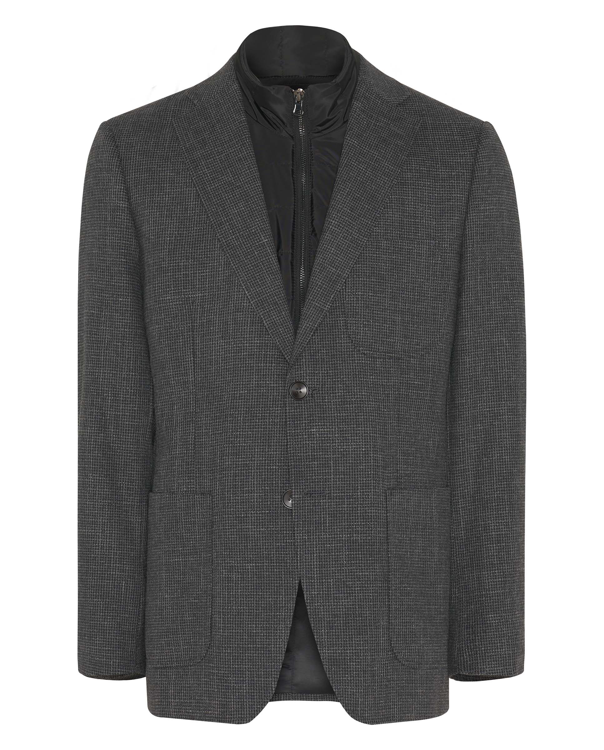 Chaqueta microfantasía gris