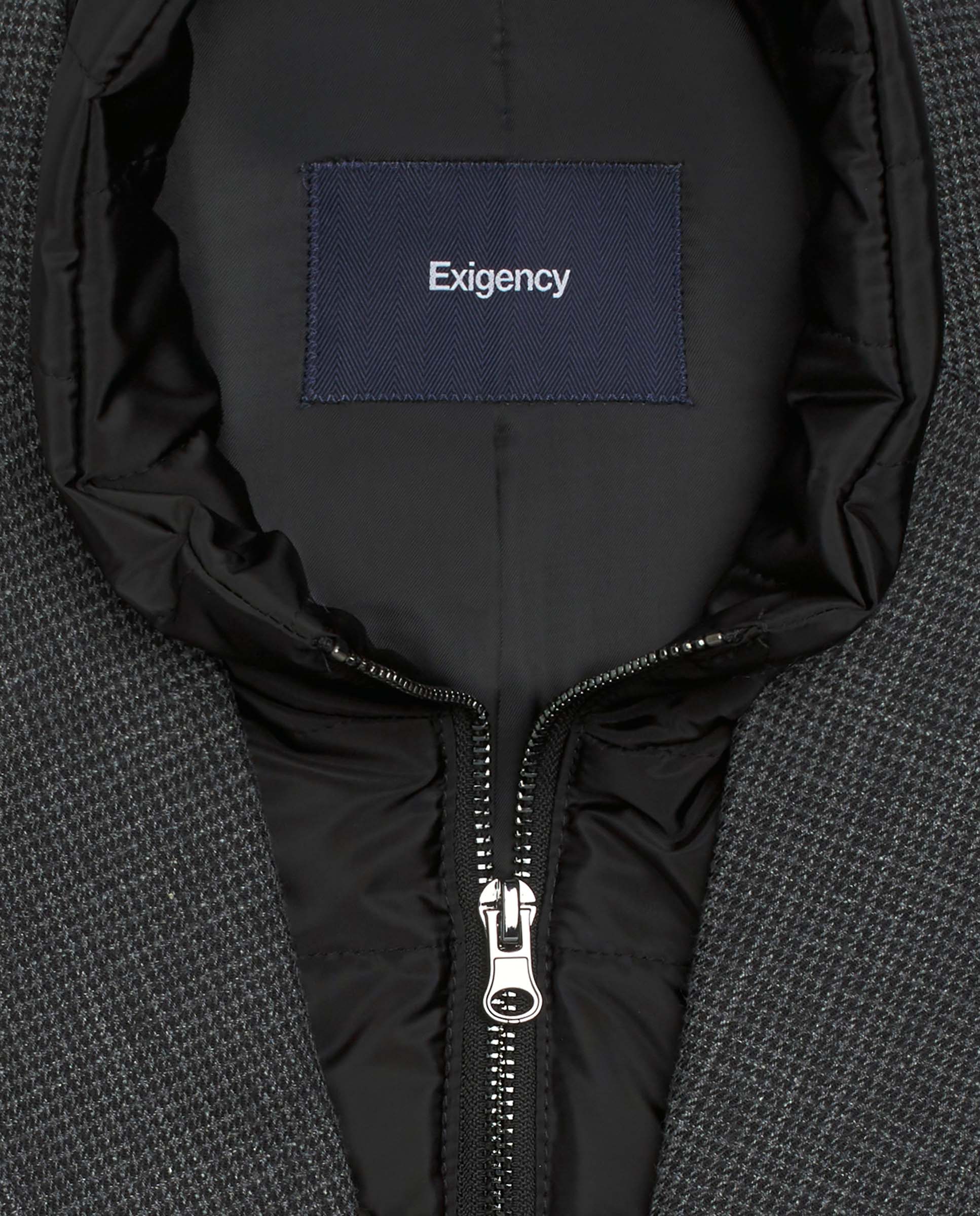 Chaqueta microfantasía gris