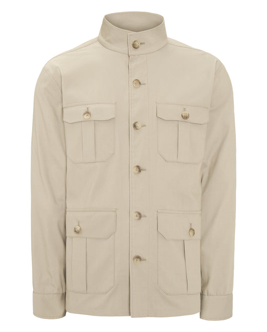 Chaqueta sahariana beige