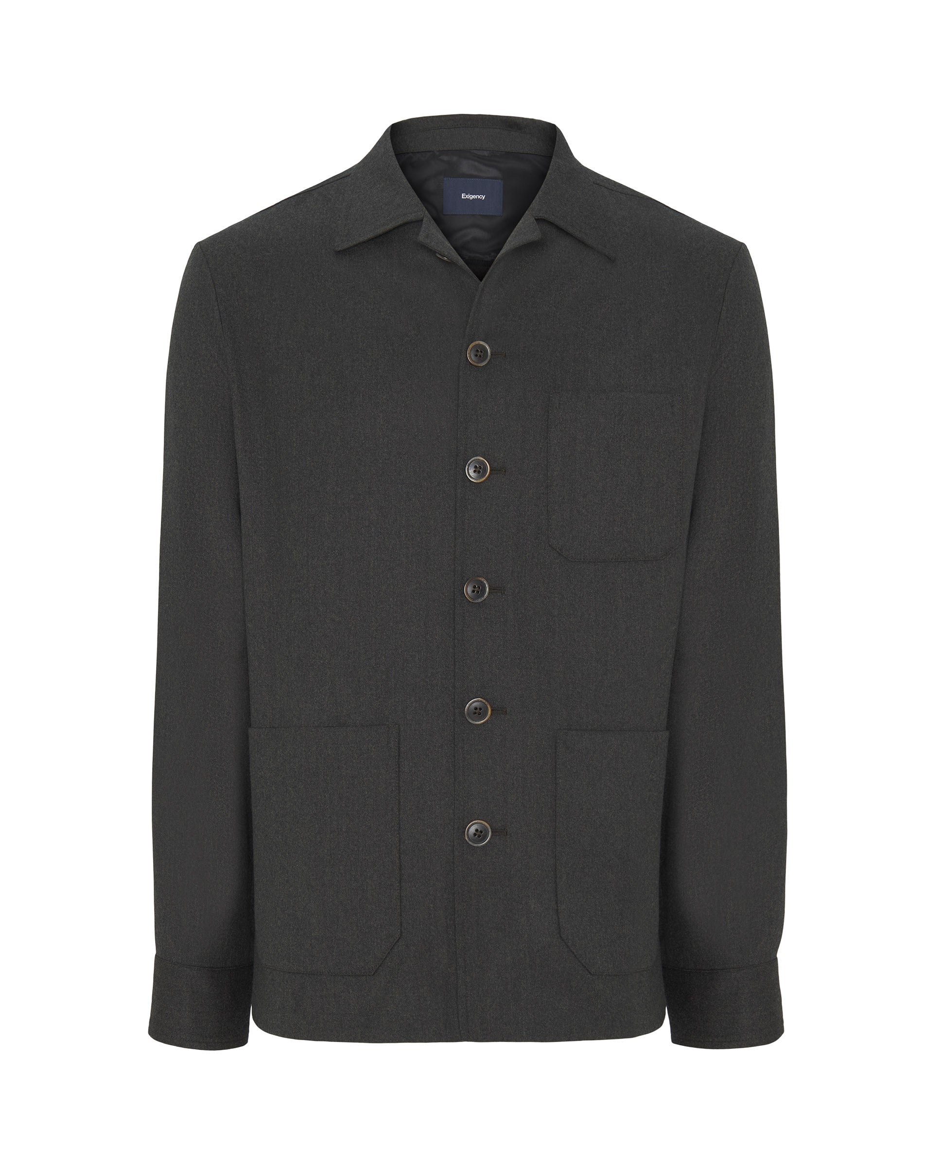 Sobrecamisa gris marengo de franela