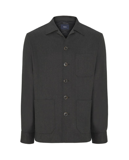 Sobrecamisa gris marengo de franela