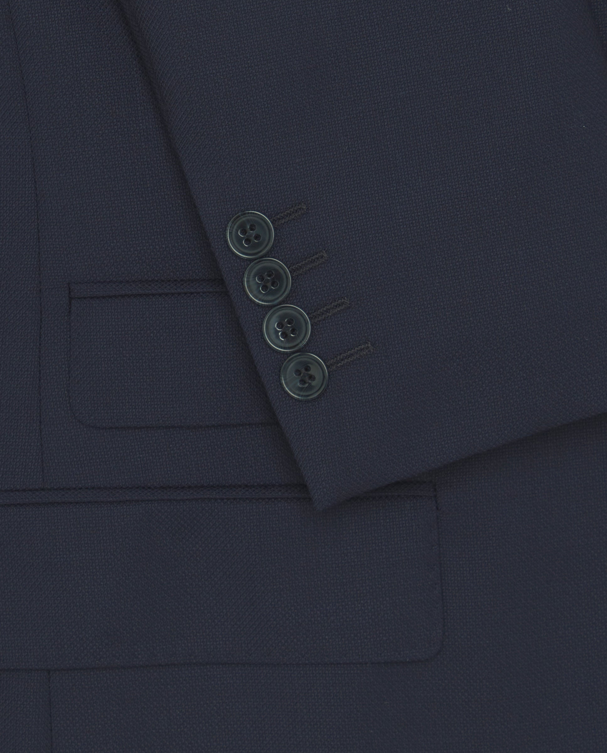 Traje lana azul marino