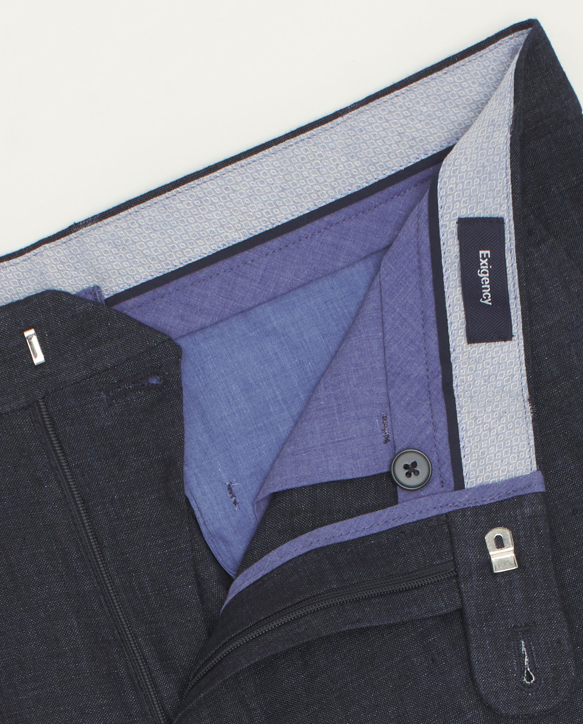 Pantalón Regular Fit Azul Profundo Rústico