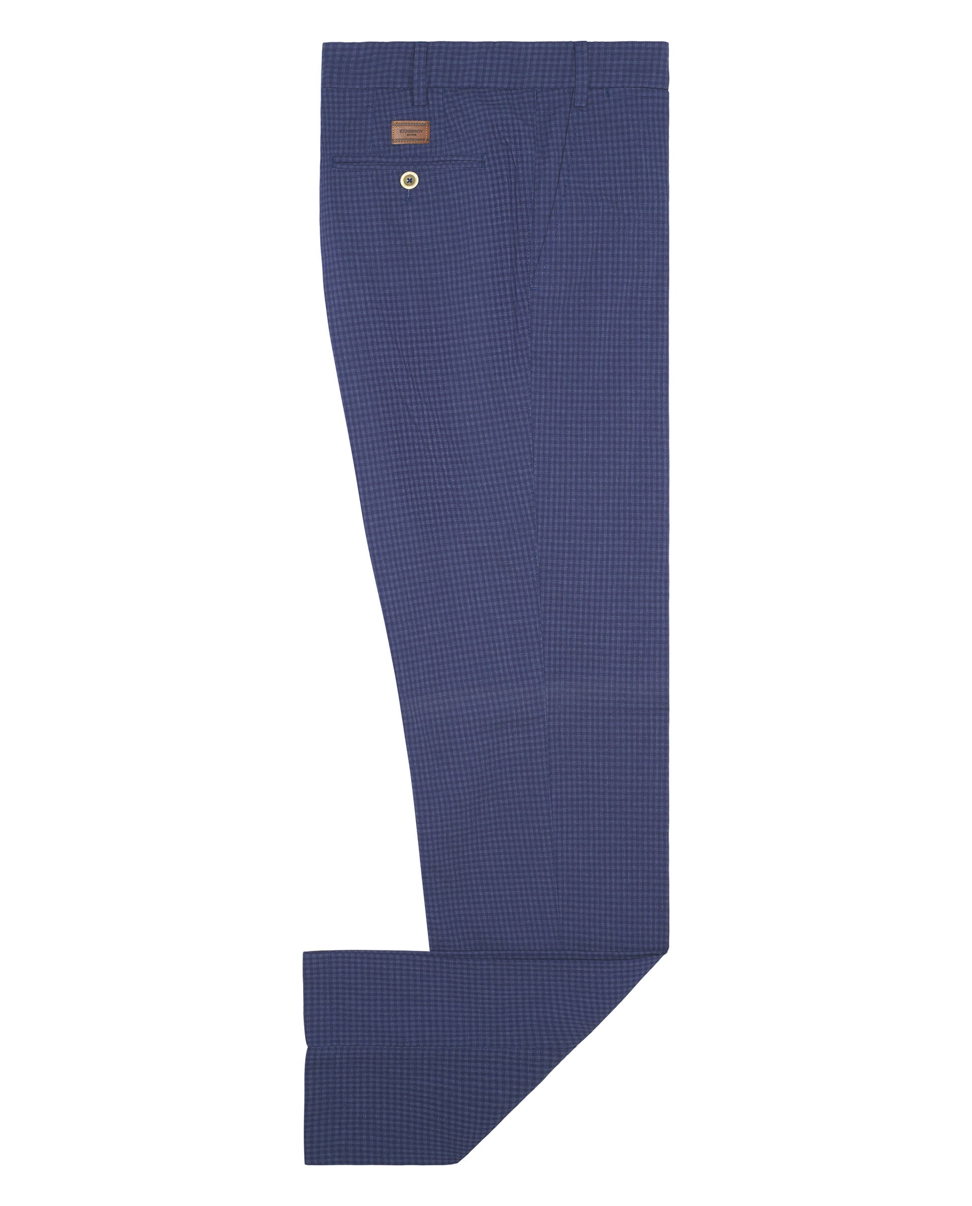 Pantalón chino cuadros azul
