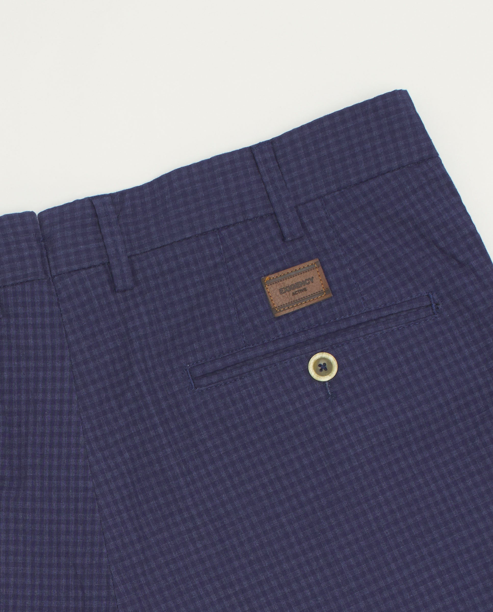 Pantalón chino cuadros azul