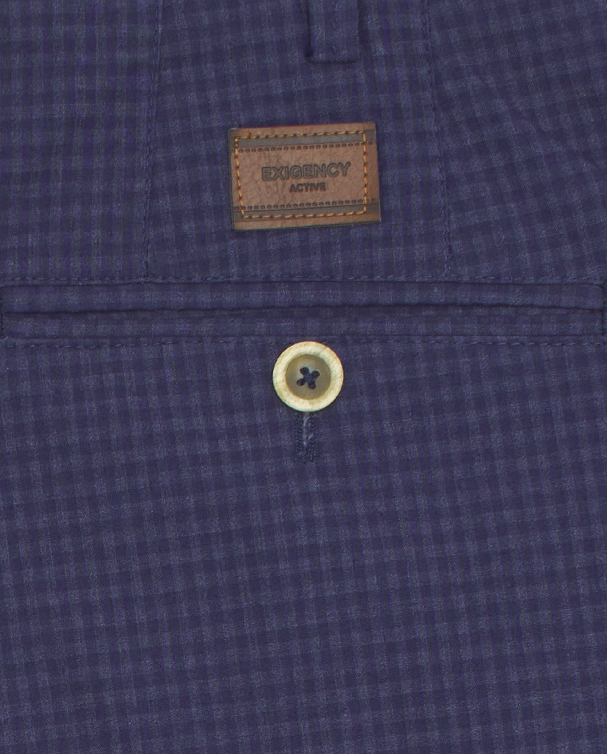 Pantalón chino cuadros azul