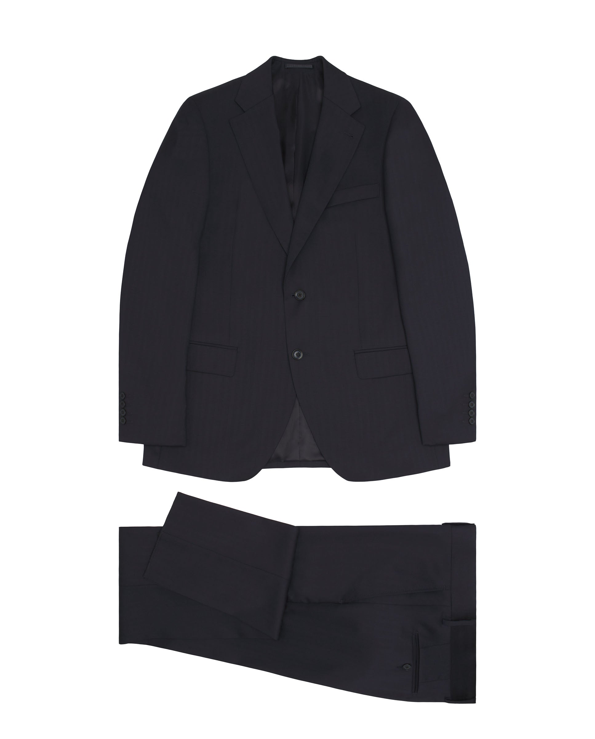 Traje regular fit azul marino espiga