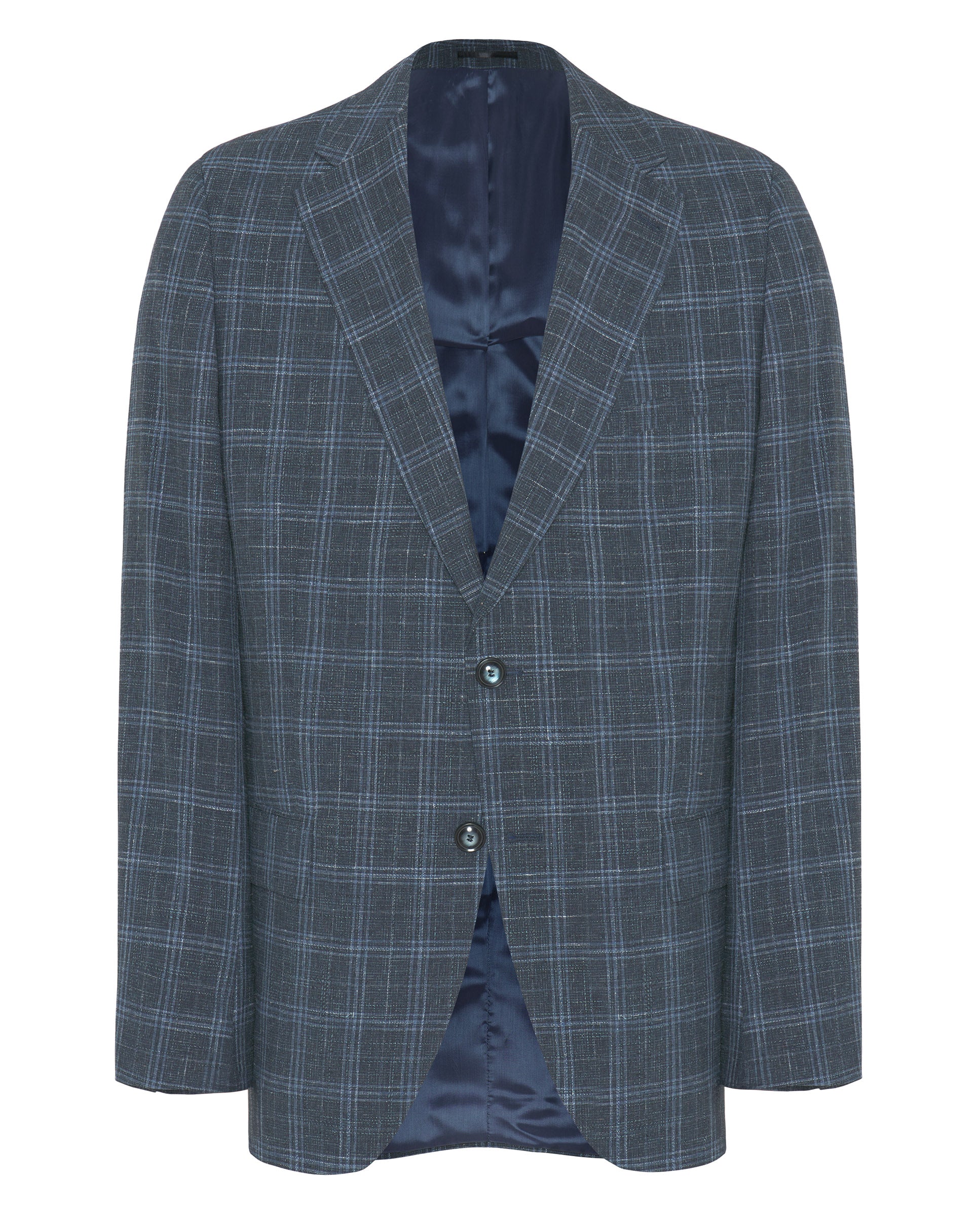 Americana Regular Fit Azul Cuadro