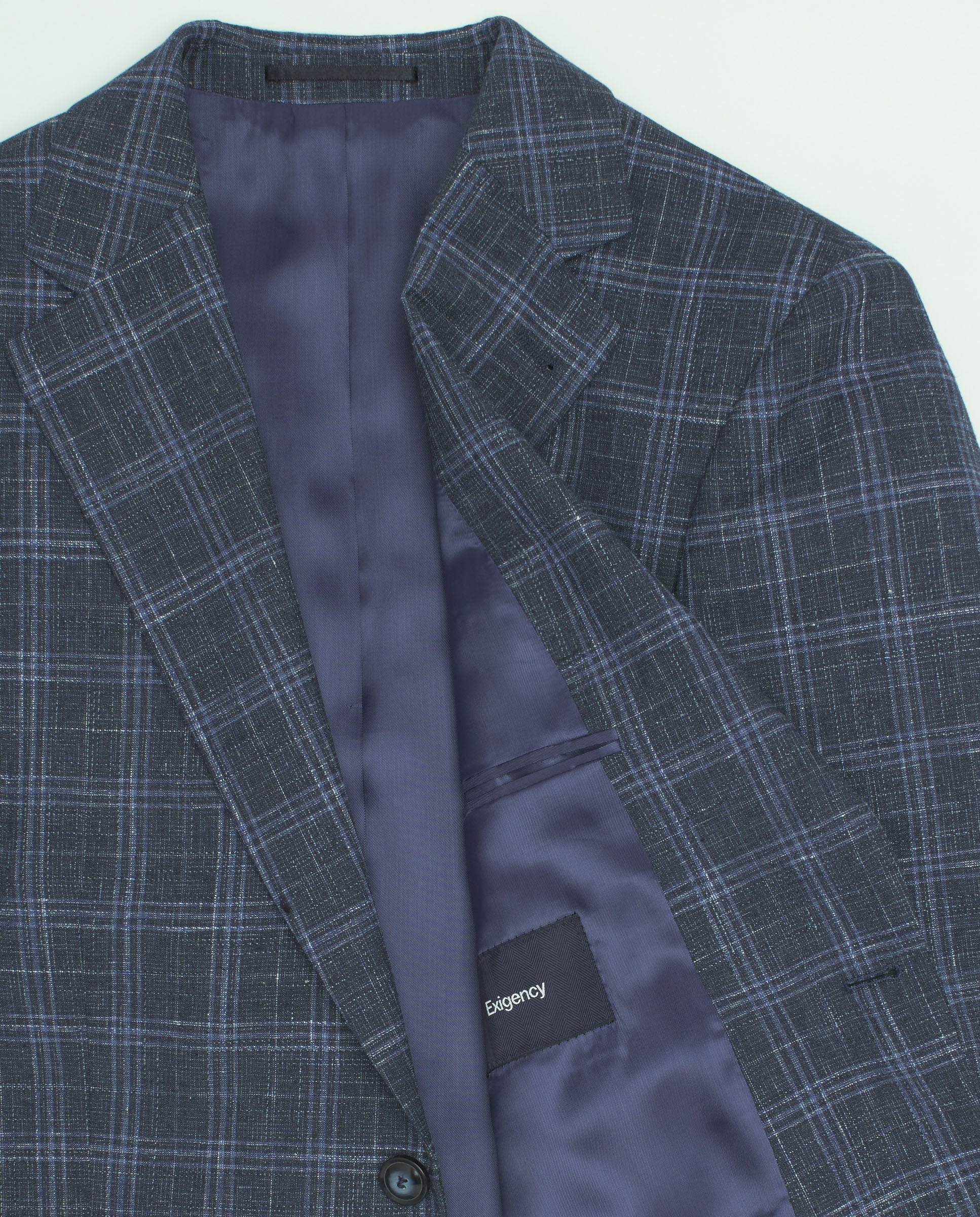 Americana Regular Fit Azul Cuadro