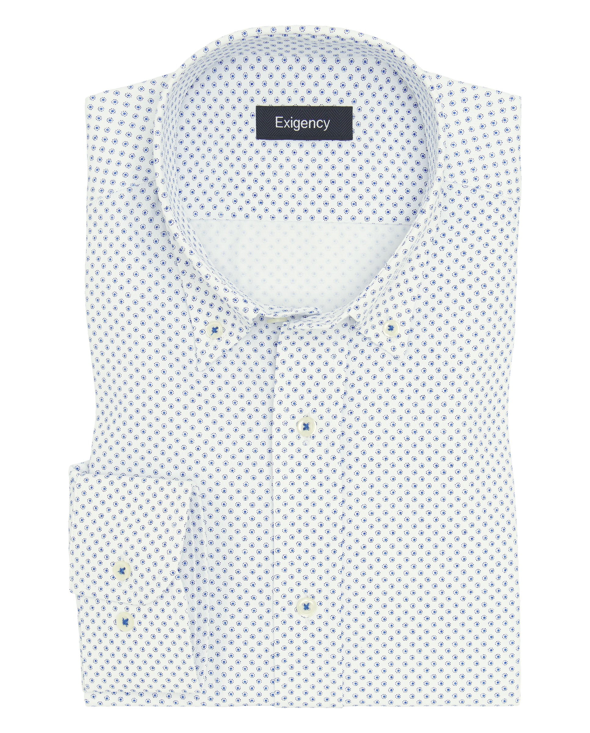 Camisa sport estampada blanca