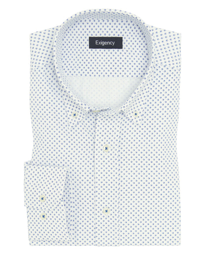 Camisa sport estampada blanca